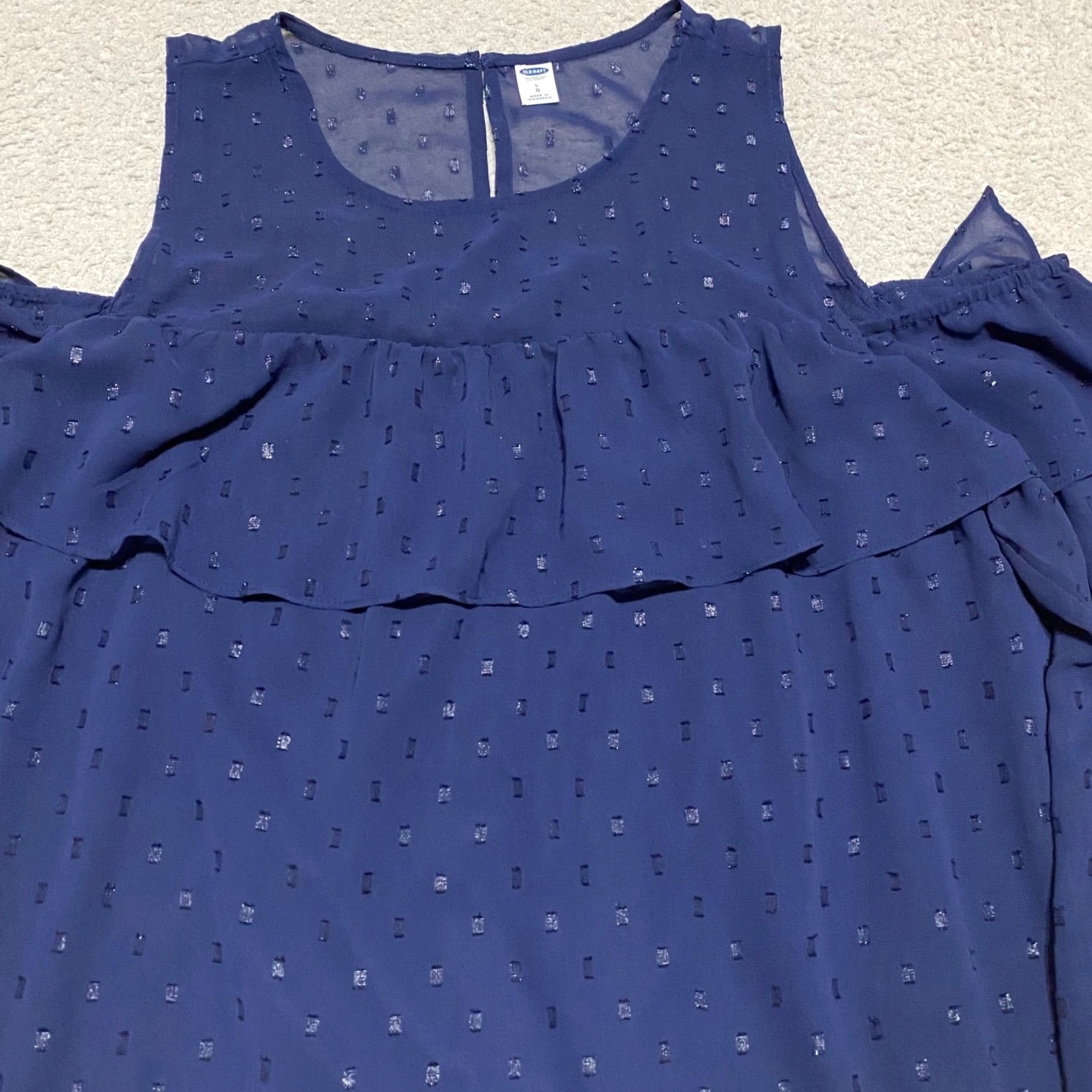 Old Navy Old Navy Dress Womens Short Chiffon Blue Lined Sheer Bohemian 90s Style N/A Size L / US 10 / IT 46 - 3 Thumbnail