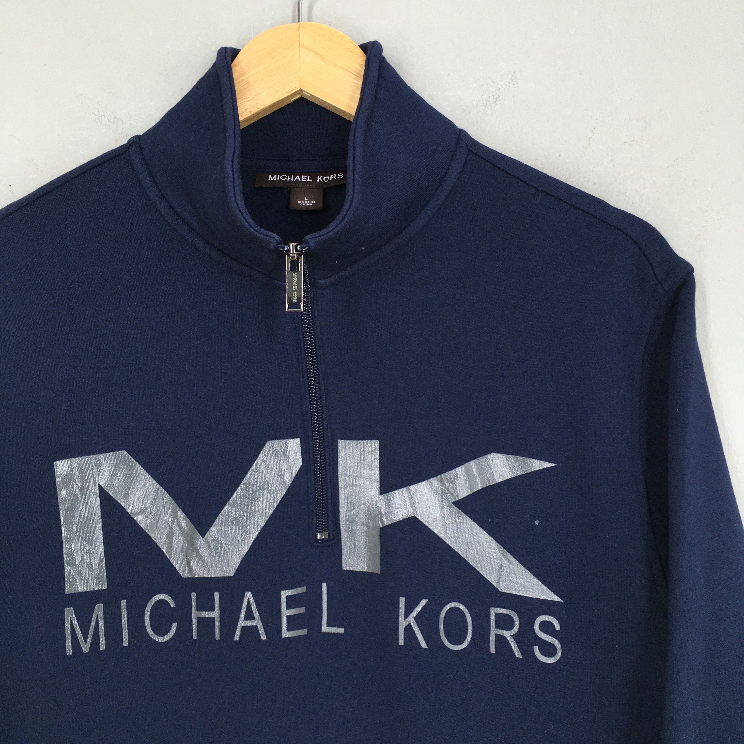Michael Kors Michael Kors Usa Blue Half Zipper Sweatshirt Size Large Size US L / EU 52-54 / 3 - 2 Thumbnail