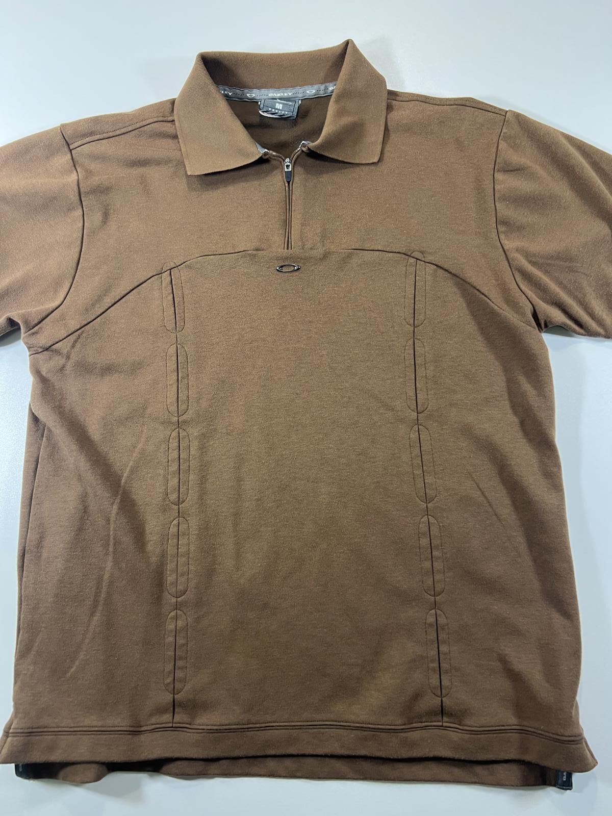 Oakley Oakley Men's Brown Quarter Zip Polo Shirt Size US L / EU 52-54 / 3 - 1 Thumbnail