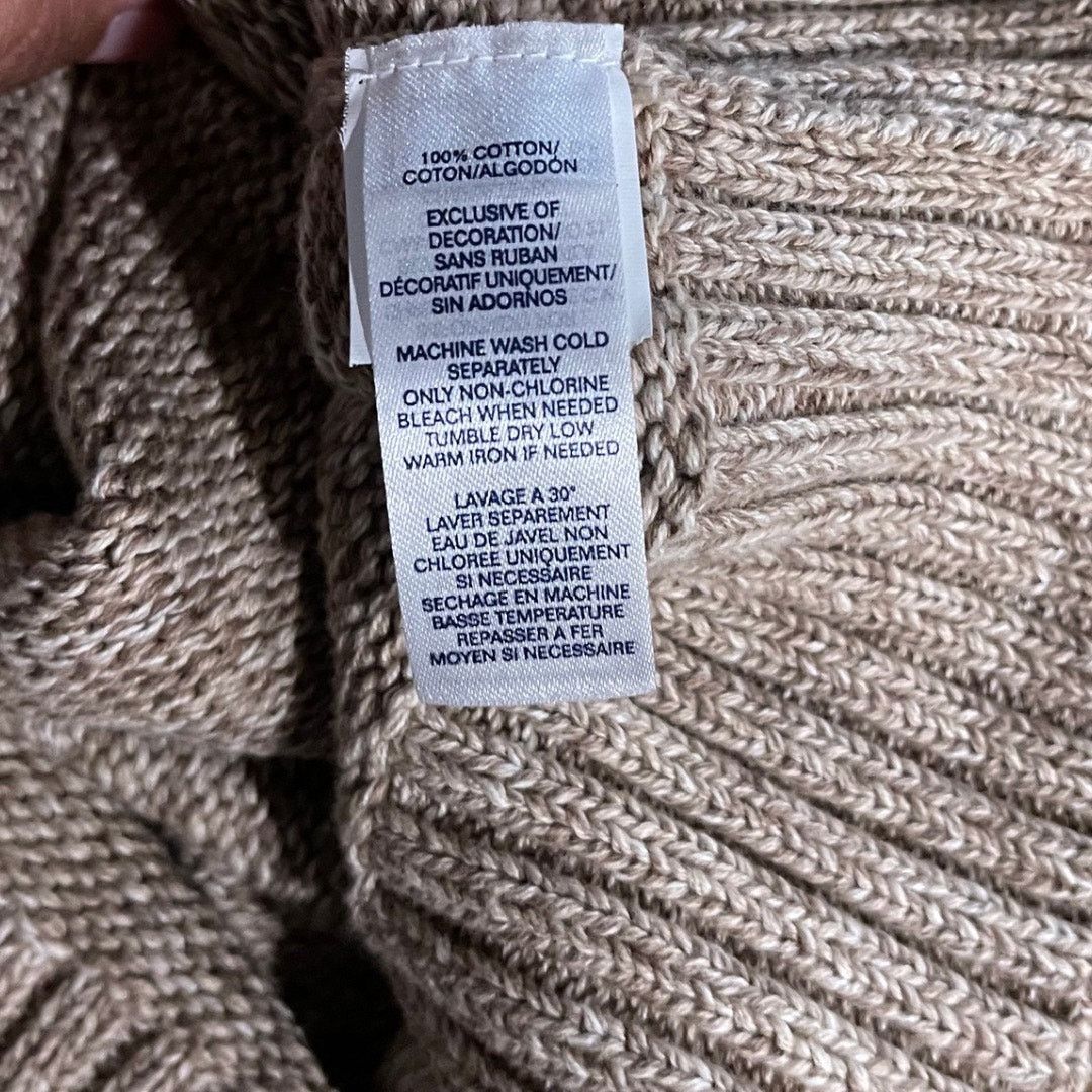 Chaps Brown Quarter Button Knit Sweater Long Sleeve elbow Patch Size US XXL / EU 58 / 5 - 5 Thumbnail