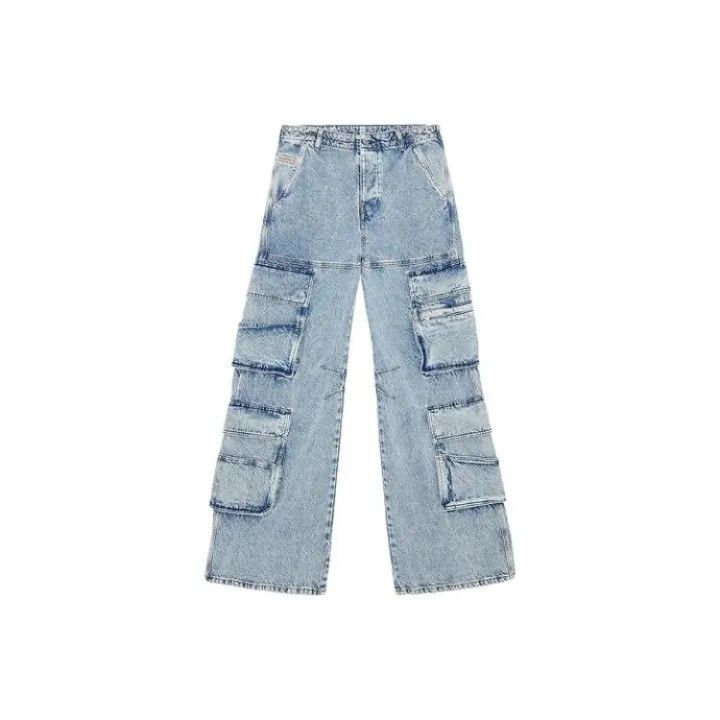 Diesel Diesel FW23 D-Sire Cargo Wide-Leg Jeans 0079 Size 24" / US 00 / IT 34 - 1 Thumbnail