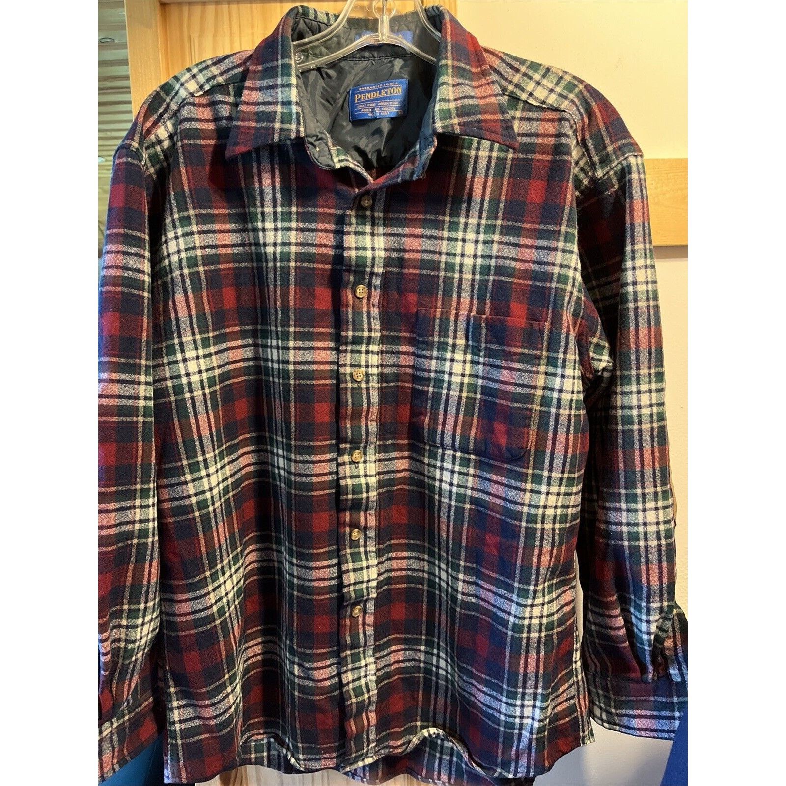Pendleton Pendleton Men's Shirt L Red Plaid Button Wool Outdoor Travel Size US L / EU 52-54 / 3 - 5 Thumbnail