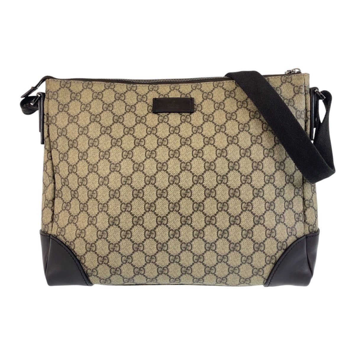 Gucci Gucci GG Supreme Canvas/leather Messenger Bag 2Way Shoulder Bag 110054 Canvas Shoulder Bag 110054 in Beige, Women's