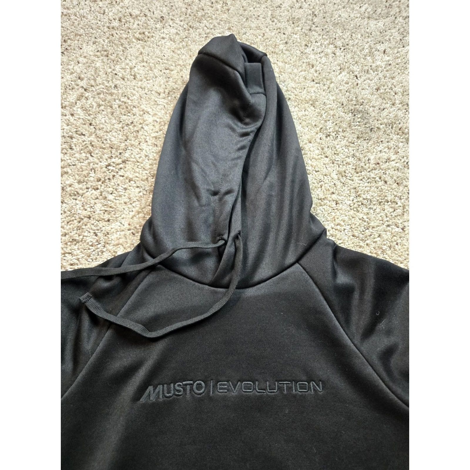 Musto MUSTO Evolution Tech Hoodie Womens 4 Black NWT Pulse Raglan Sleeve Logo Pocket Crew Neck Pullover Sweatshirt All Seasons Lightweight Activewear Fall Size S / US 4 / IT 40 - 4 Thumbnail