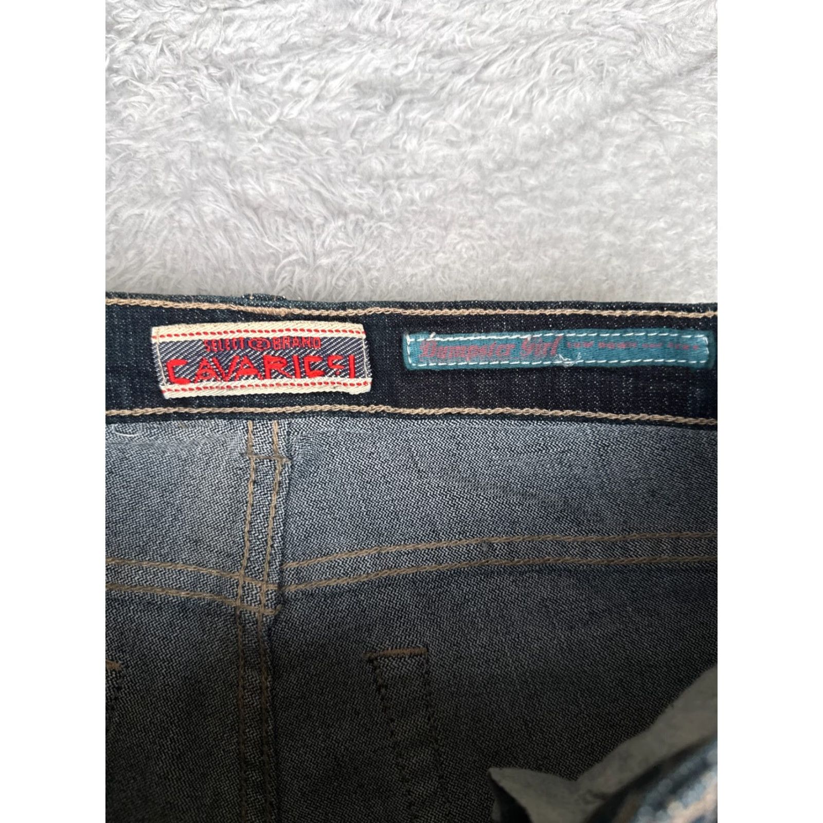 Denime Z. Cavaricci Jeans Women's Jeans Bootcut Blue 28x26 Low Rise 3 Denim - 5-Pocket Design, Regular, Cotton Blend, Dark Wash, Vintage? No. Size 26" / US 2 / IT 38 - 6 Thumbnail