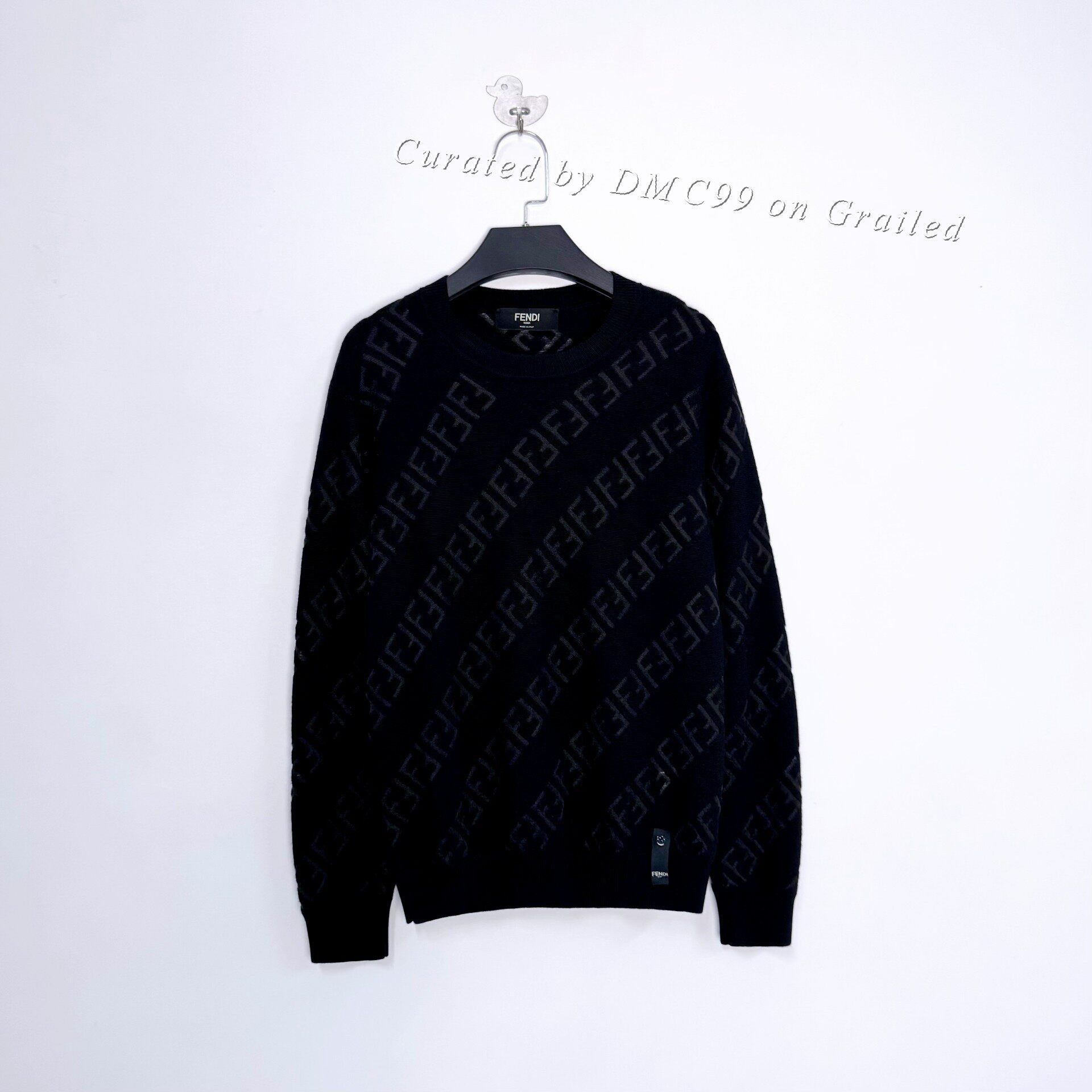 Fendi Fendi SS25 Black FF Logo Knit Sweater Size US S / EU 44-46 / 1 - 1 Thumbnail