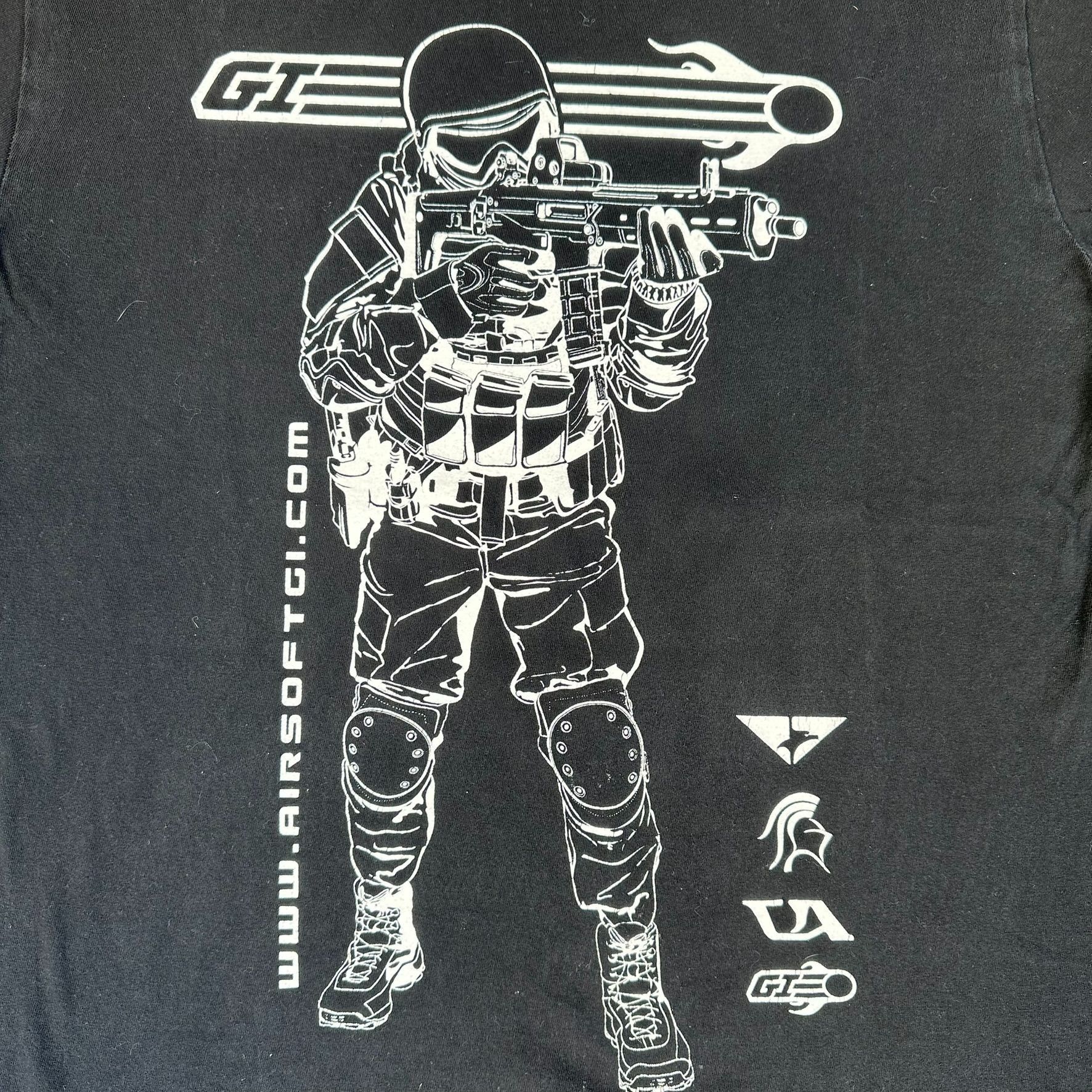 Vintage Vintage Y2K Airsoft GI Soldier T-Shirt Black M/L Tactical Mi Size US M / EU 48-50 / 2 - 2 Thumbnail