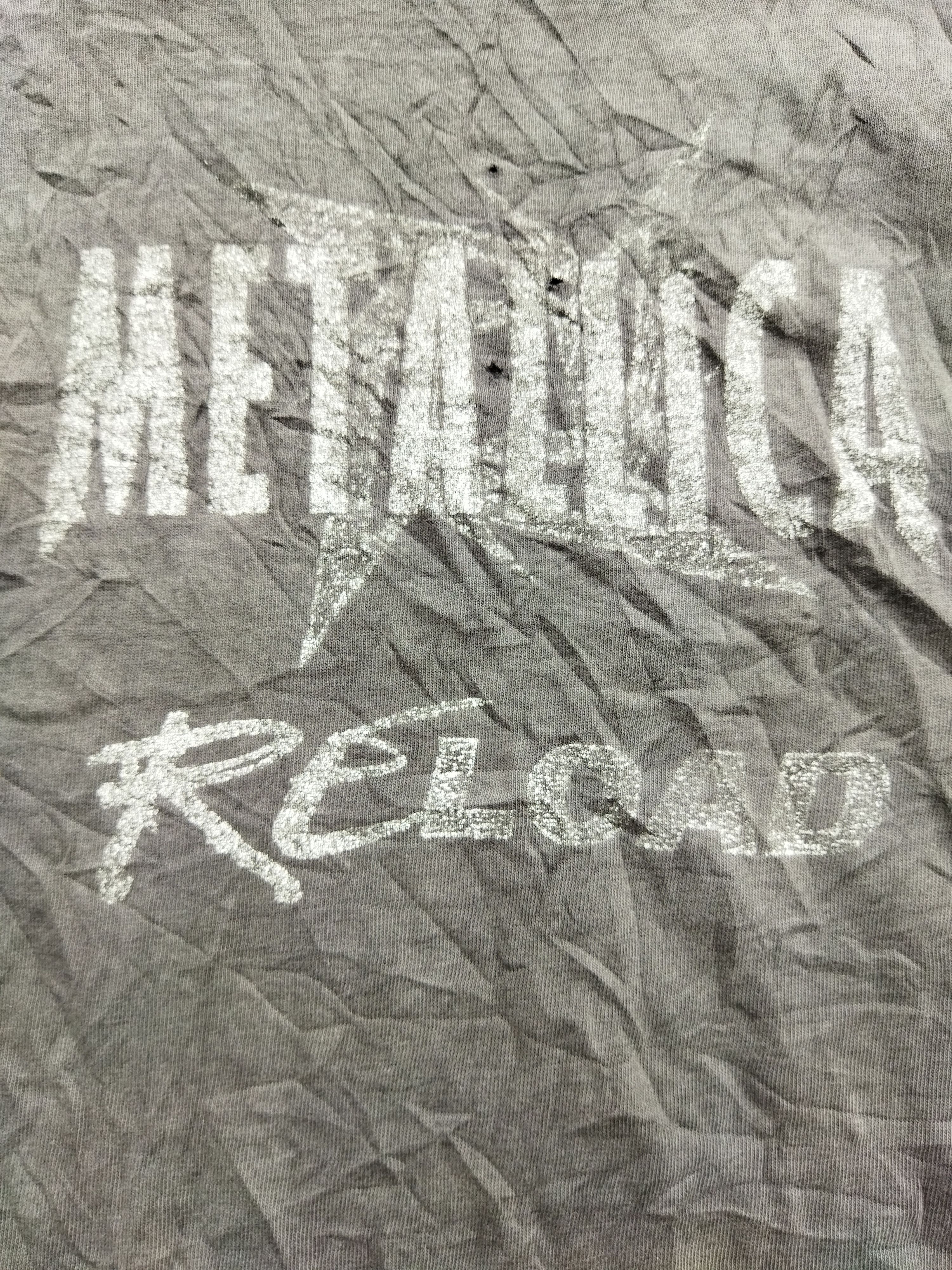 Band Tees × Metallica × Vintage Vintage Distressed 90s Metallica Reload Tee Size US L / EU 52-54 / 3 - 3 Thumbnail
