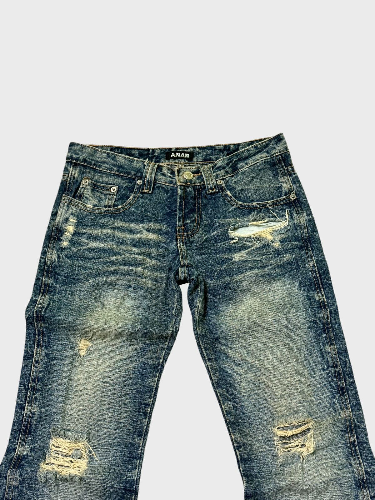 Hysteric Glamour Distressed Anap Low Raise Claw Mark Junya Watanabe Denim Size US 28 / EU 44 - 3 Thumbnail