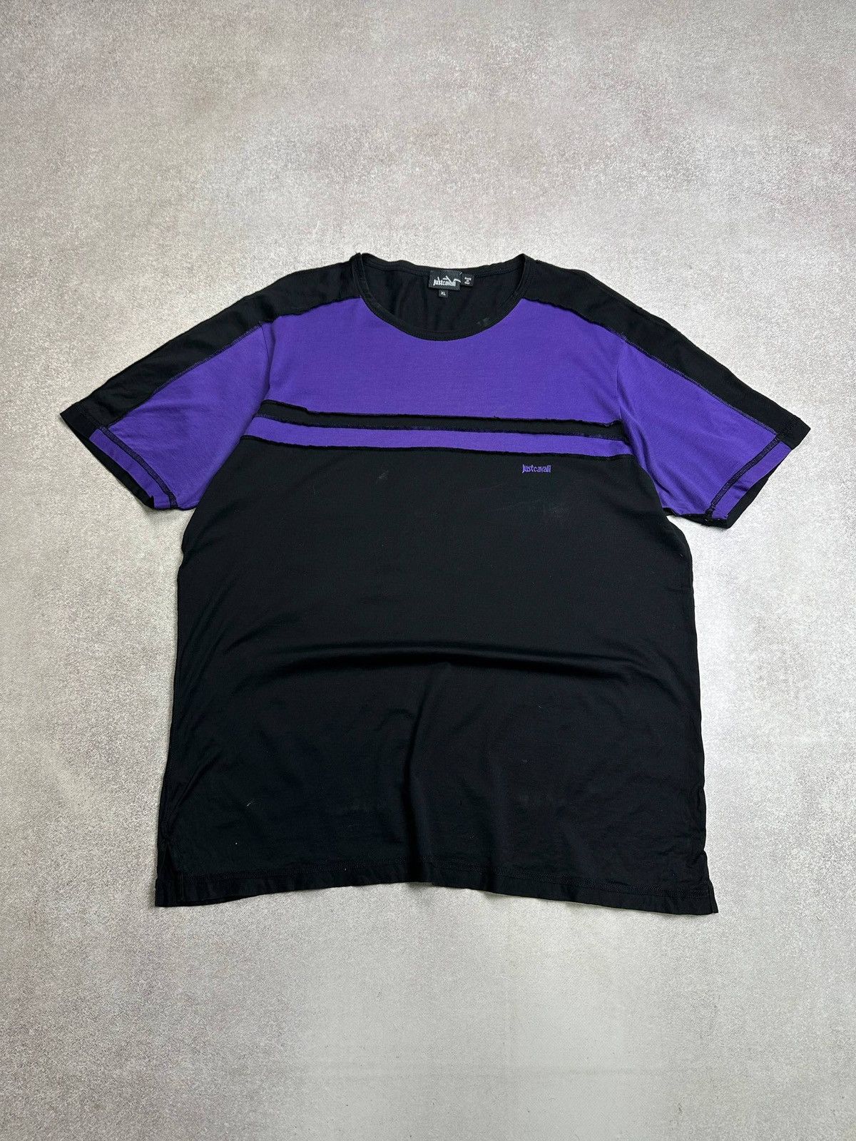 Just Cavalli Vintage Just Cavalli Spellout Purple T-shirt Rare XL Size US XL / EU 56 / 4 - 2 Thumbnail
