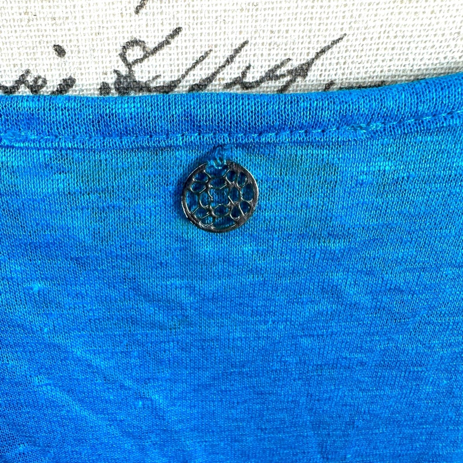 Other Socapri Tank Top 100% Flax Mediterranean Blue Made Italy L Size L / US 10 / IT 46 - 13 Thumbnail