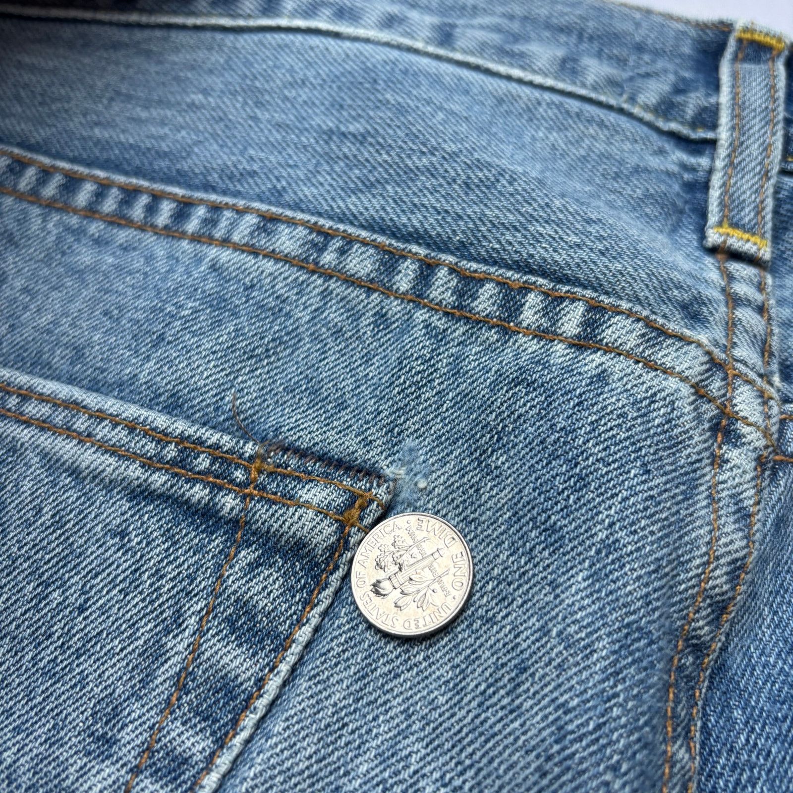 Sid Mashburn $175 Sid Mashburn Slim Straight Jeans 34x30 Made in USA Size US 34 / EU 50 - 11 Thumbnail