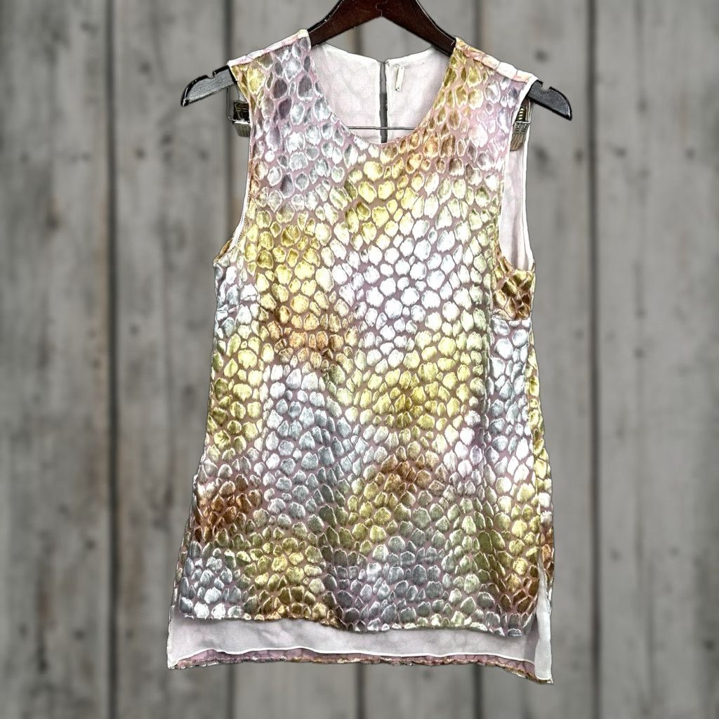 Adam Lippes Adam Lippes Blouse Womens 6 Pink Silk Tunic Sleeveless Scoop Neck Designer Casual Size M / US 6-8 / IT 42-44 - 1 Thumbnail