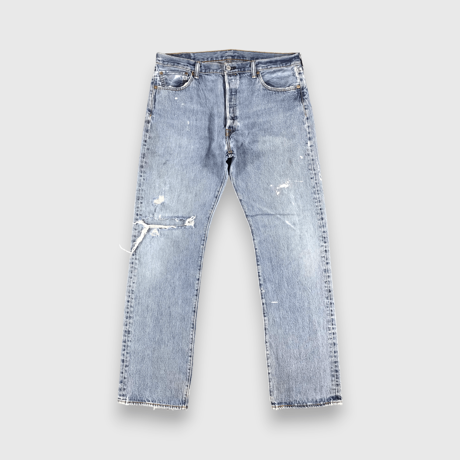 Levi's Vintage Blue Wash Levis 501 Jeans-J1988 Size US 37 - 1 Thumbnail