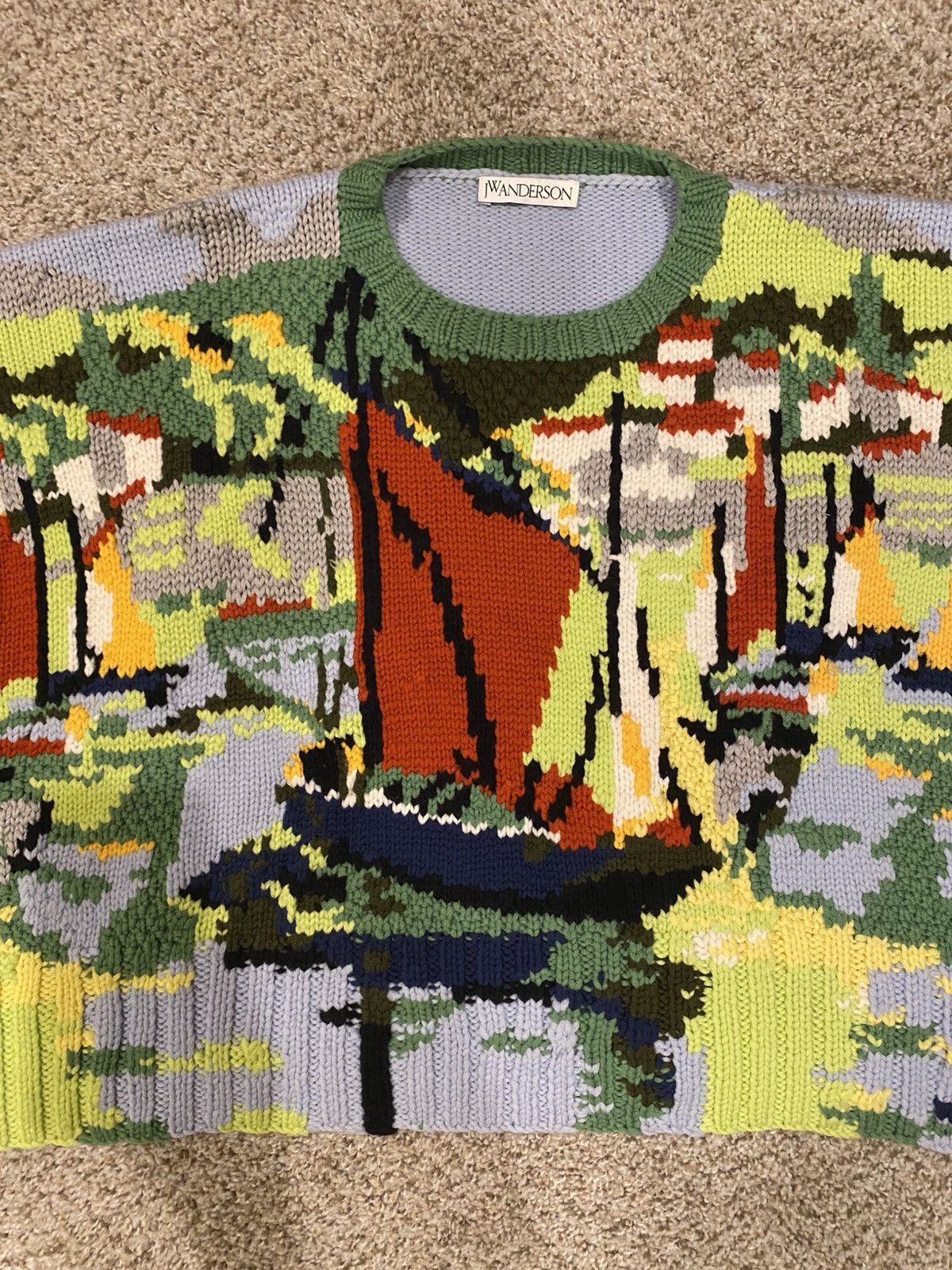 JW Anderson JW Anderson Merino Wool Abstract Knit Sweater Size US M / EU 48-50 / 2 - 2 Thumbnail