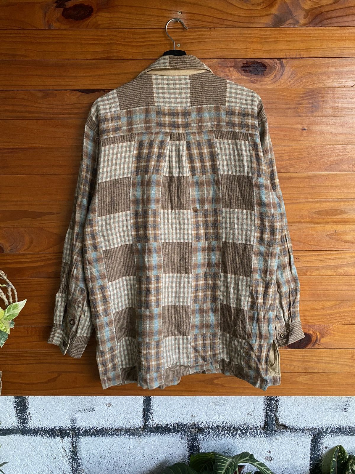 Valentino Vintage Valentino Jeans Patchwork Multi Check Overshirt Size US M / EU 48-50 / 2 - 15 Thumbnail
