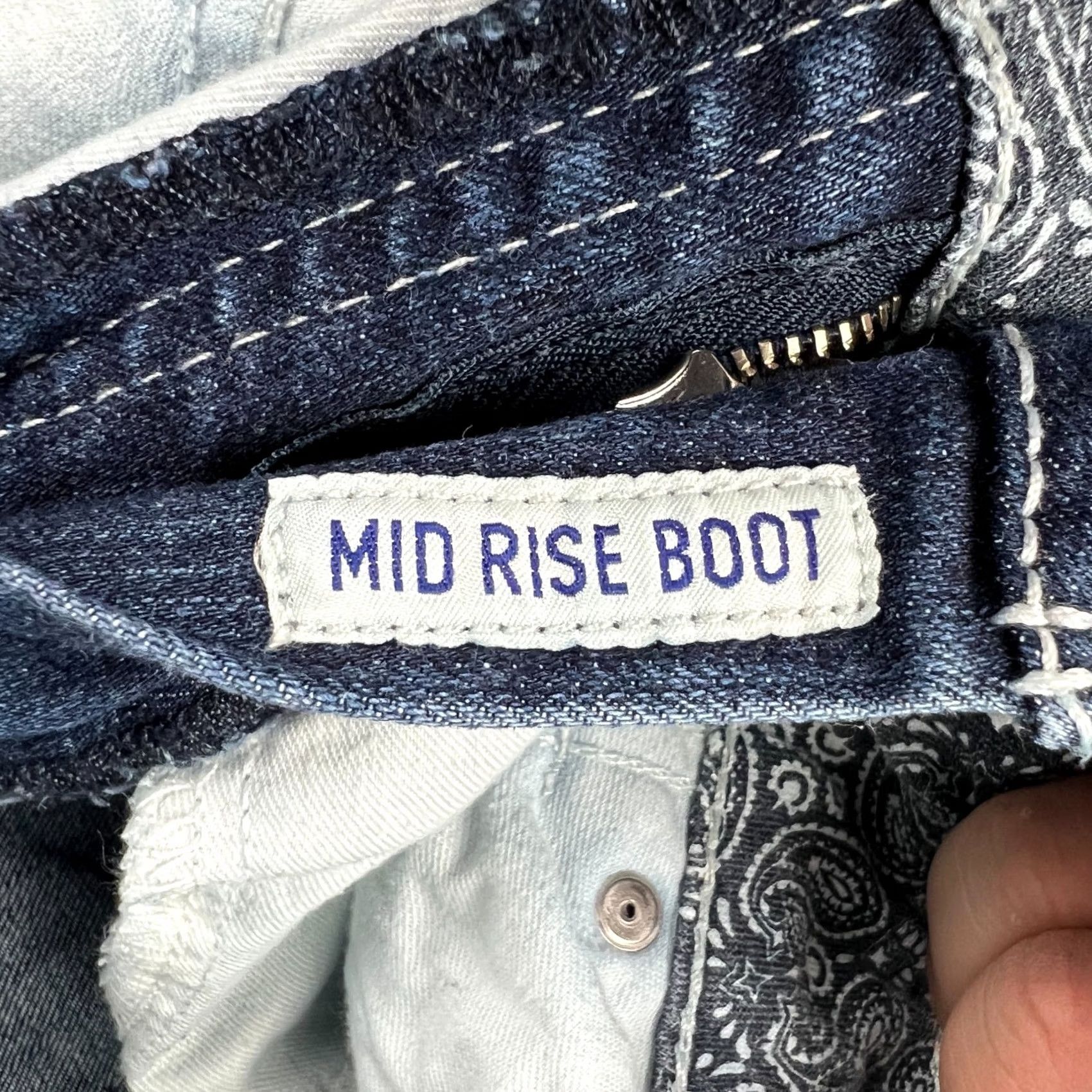 Ariat Ariat REAL Mid Rise Bootcut Jeans Stretch Denim Flap Pockets Blue 33x33 Women Western Size 24" / US 00 / IT 34 - 5 Thumbnail