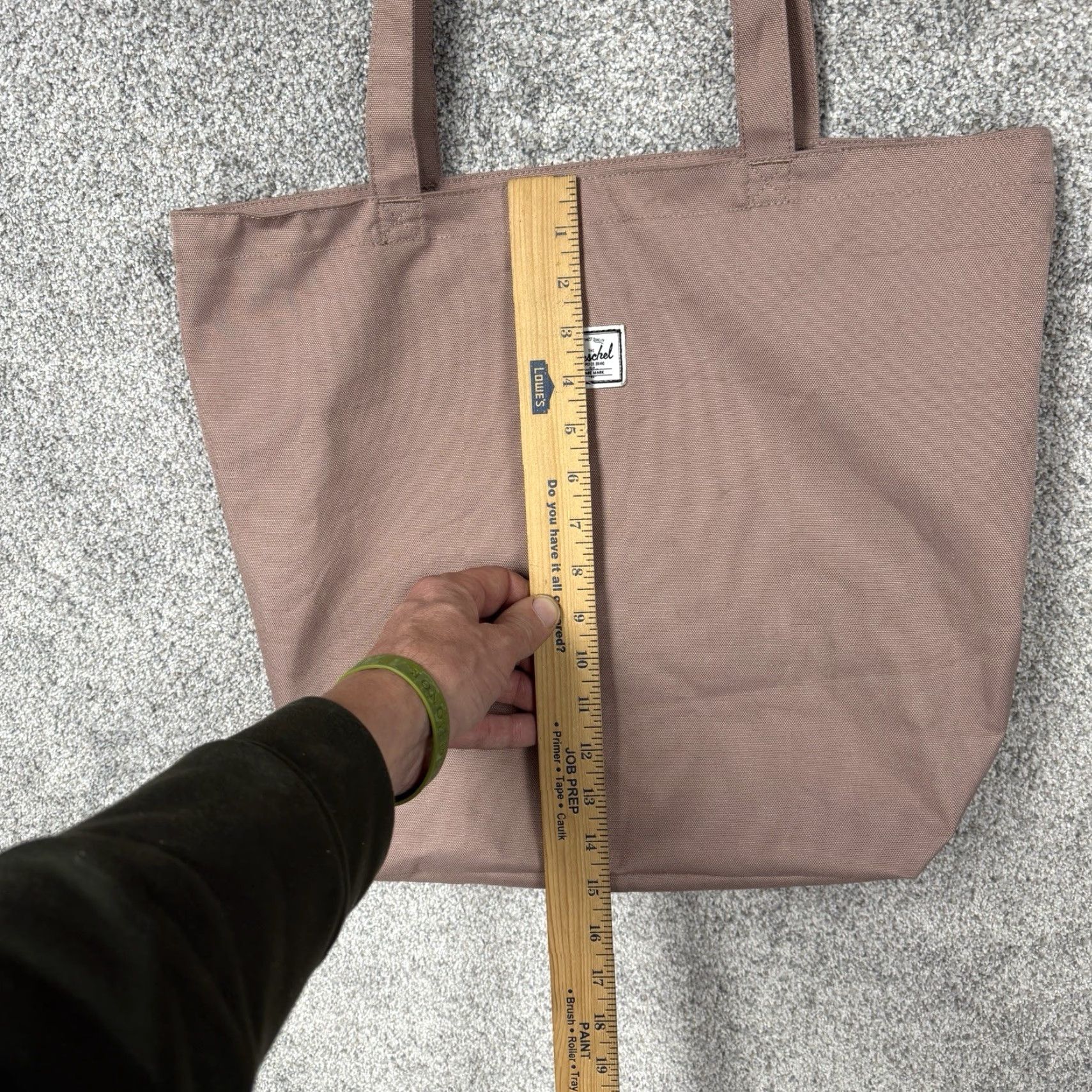 Vintage Herschel Tote Bag Mica Ash Rose Pink Canvas 17.5x6 Large Travel School Everyday Womens Size ONE SIZE - 4 Thumbnail