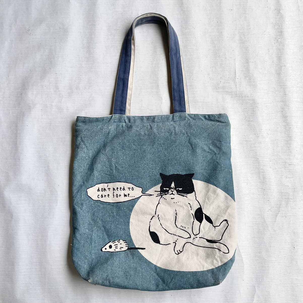 Designer × Japanese Brand Matsuneko Cat Printed Cotton Tote Bag Size ONE SIZE - 6 Thumbnail
