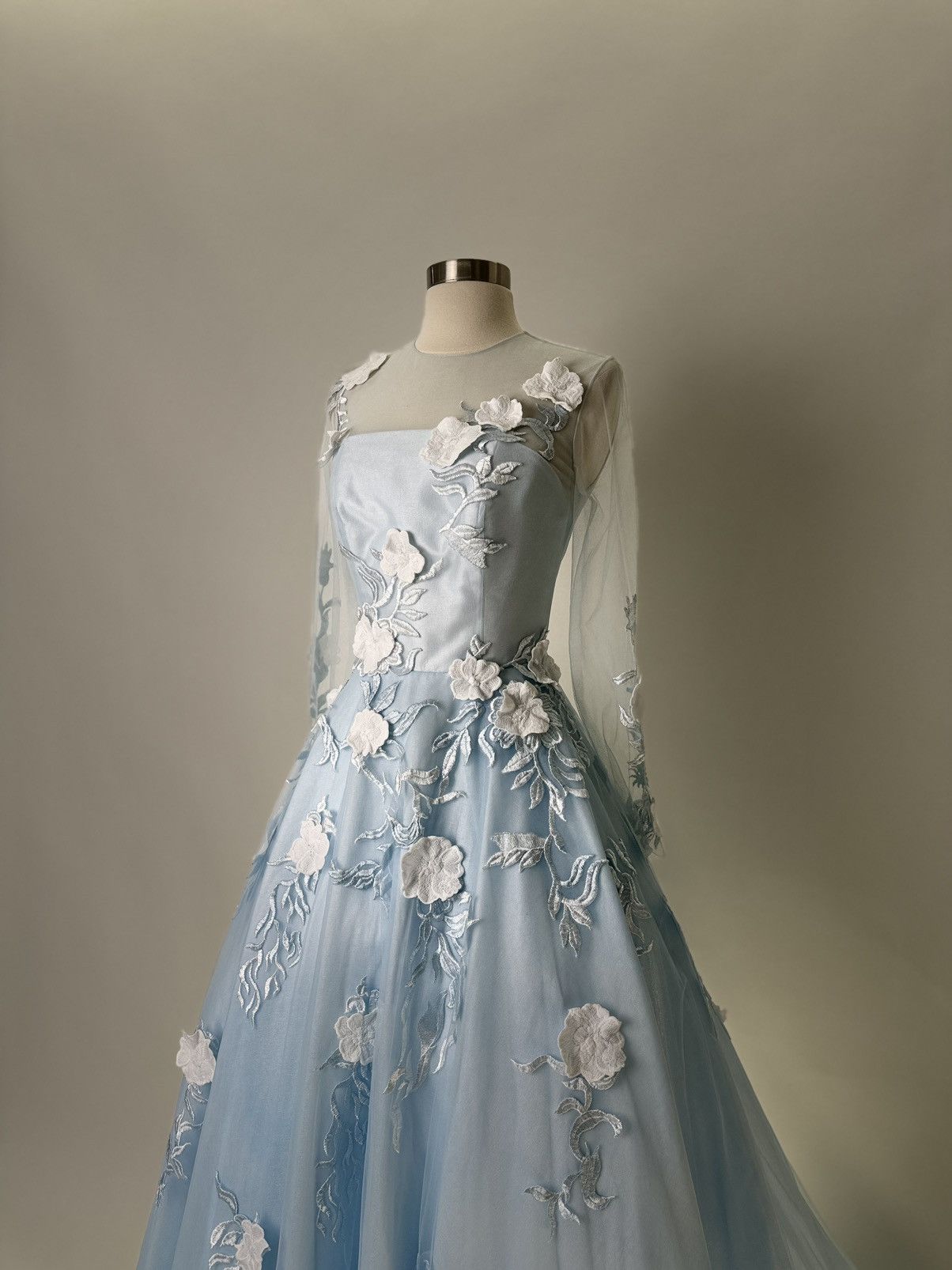 Other Brand New US 8 Baby Blue Floral Anna Augusta Dress Size M / US 6-8 / IT 42-44 - 4 Thumbnail