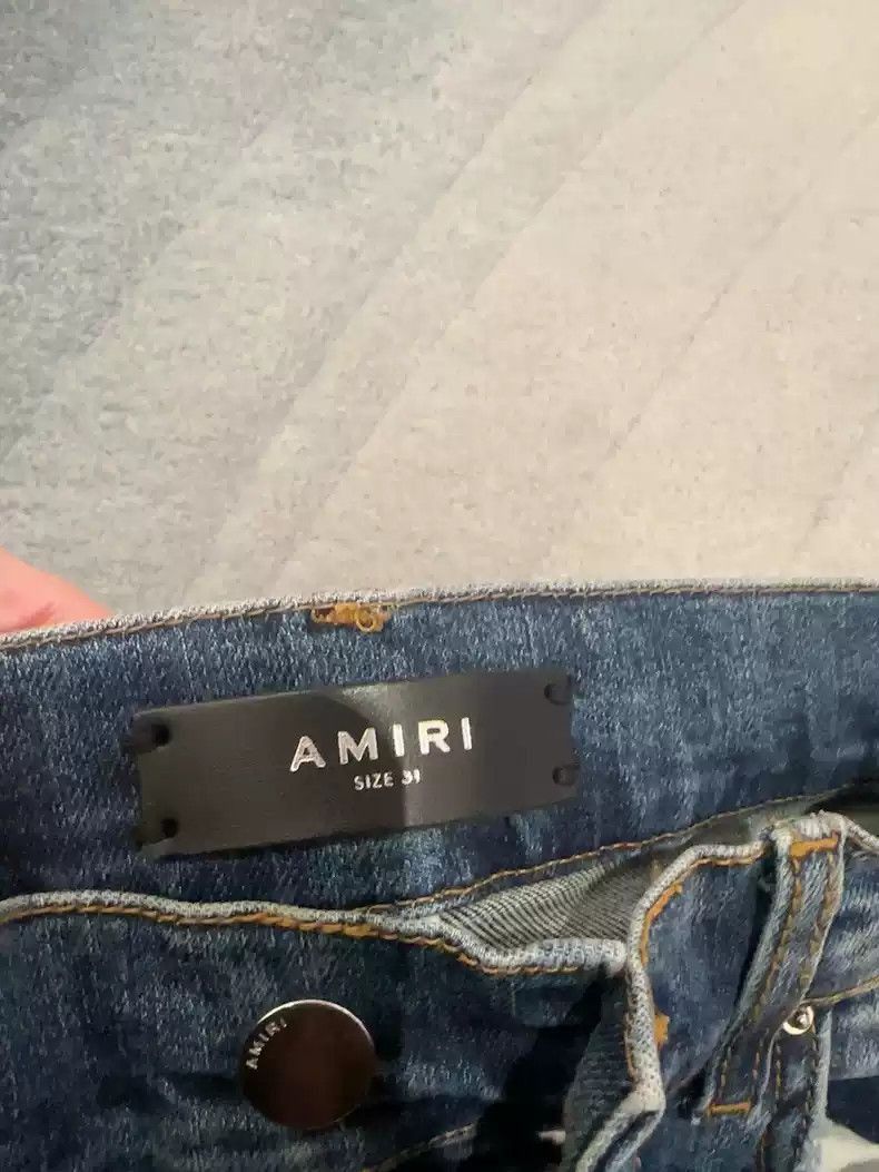 Amiri Amiri Amiri Mx1 out of print blue patchwork jeans-2507 Size US 31 - 2 Thumbnail
