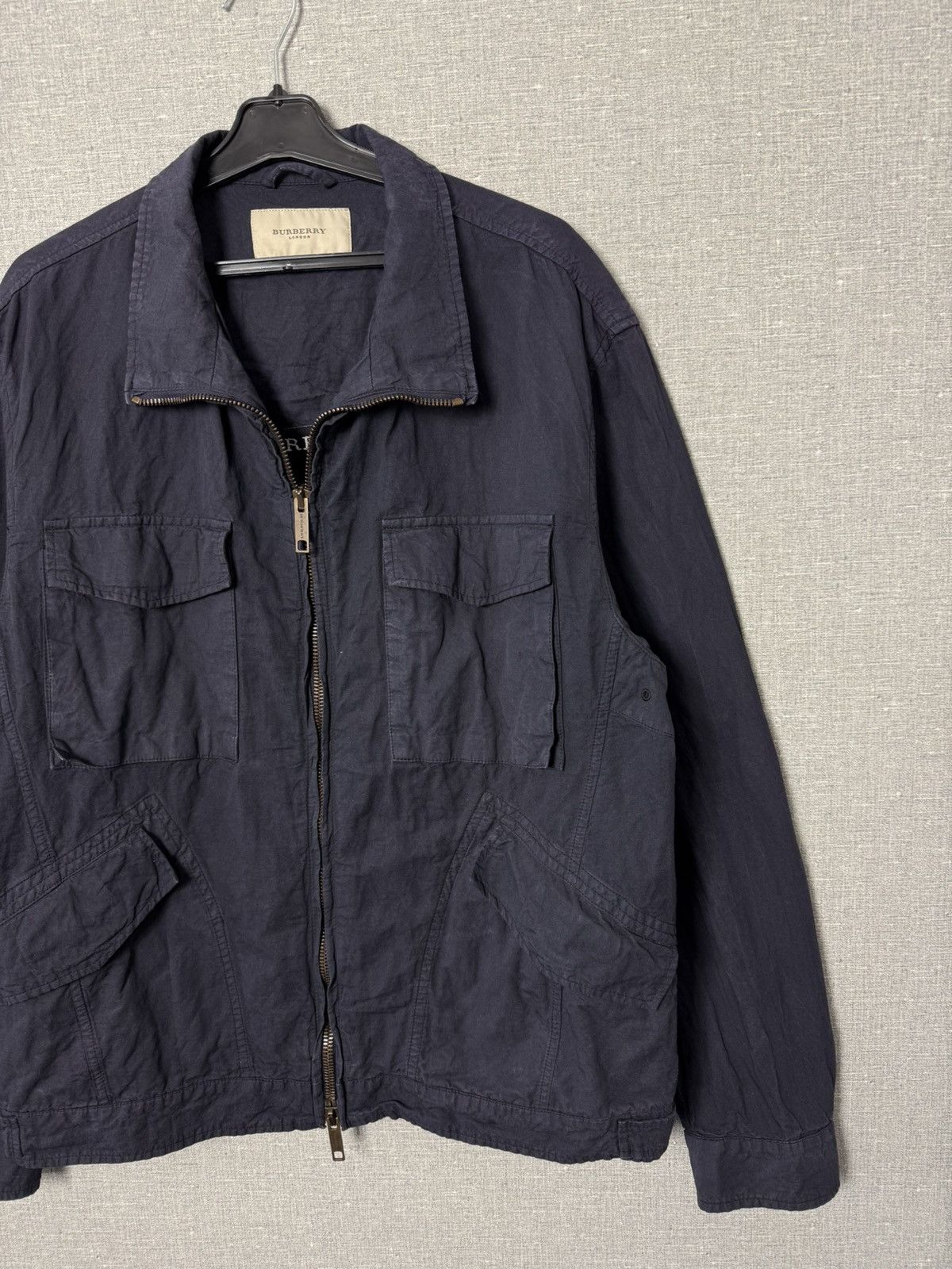 Burberry Burberry London Navy Cotton & Metal Utility Jacket Size L Size US L / EU 52-54 / 3 - 4 Thumbnail
