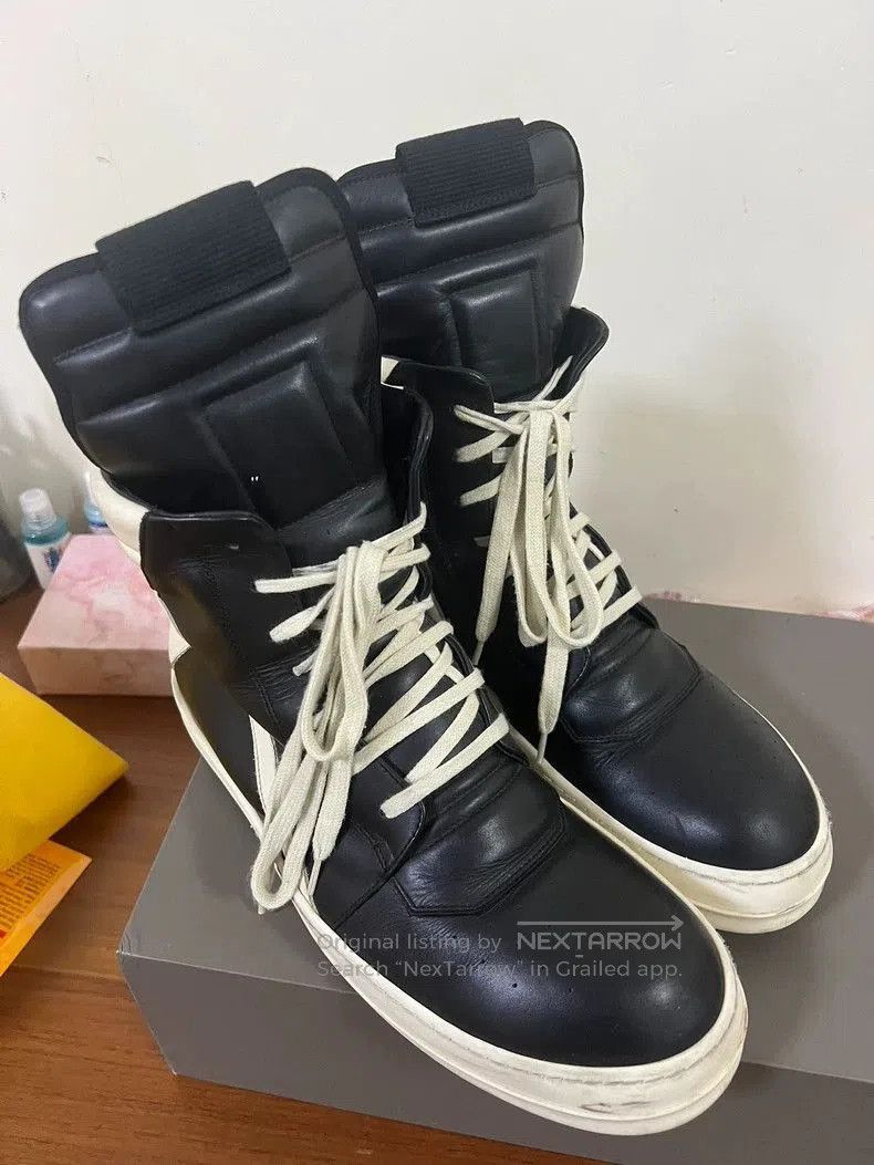 Rick Owens Rick Owens Black and White High Top Sneakers. Size US 10 / EU 43 - 1 Thumbnail