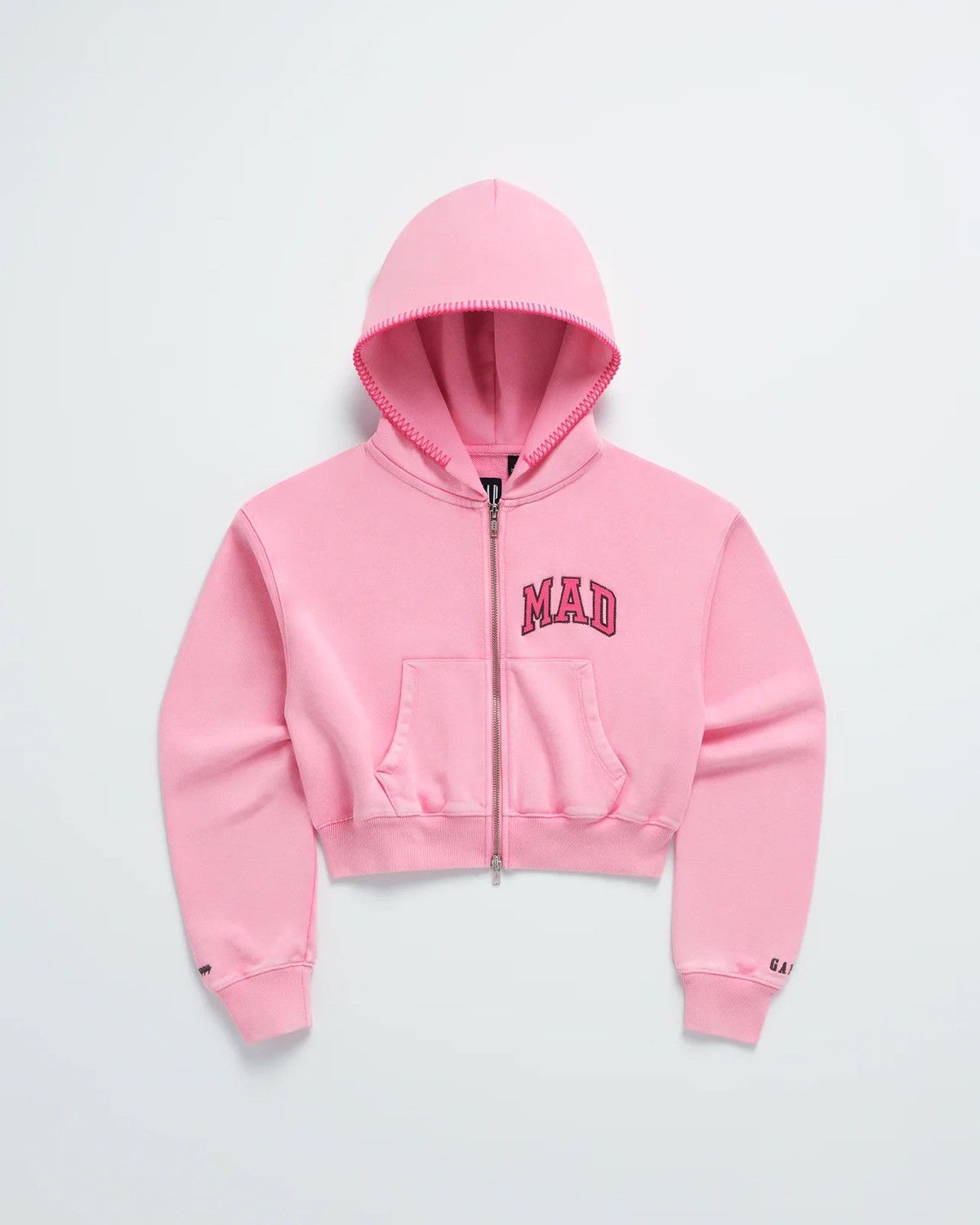 Gap × Madhappy Gap x MadHappy Pink Full Zip Cropped Mad Logo Hoodie Size L / US 10 / IT 46 - 1 Thumbnail