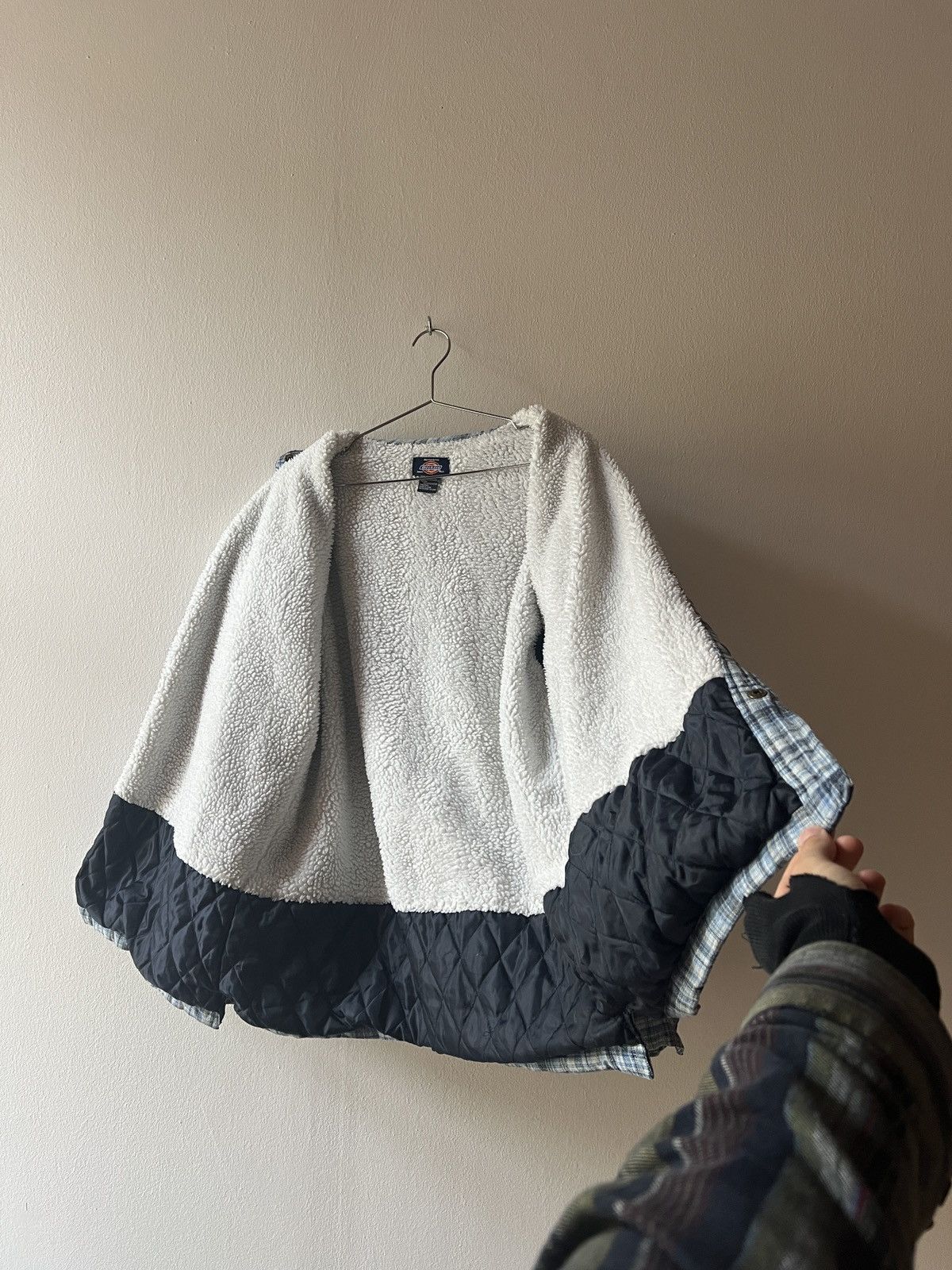 Vintage Dickies Overshirt Winter Jacket 90s Skating Striped