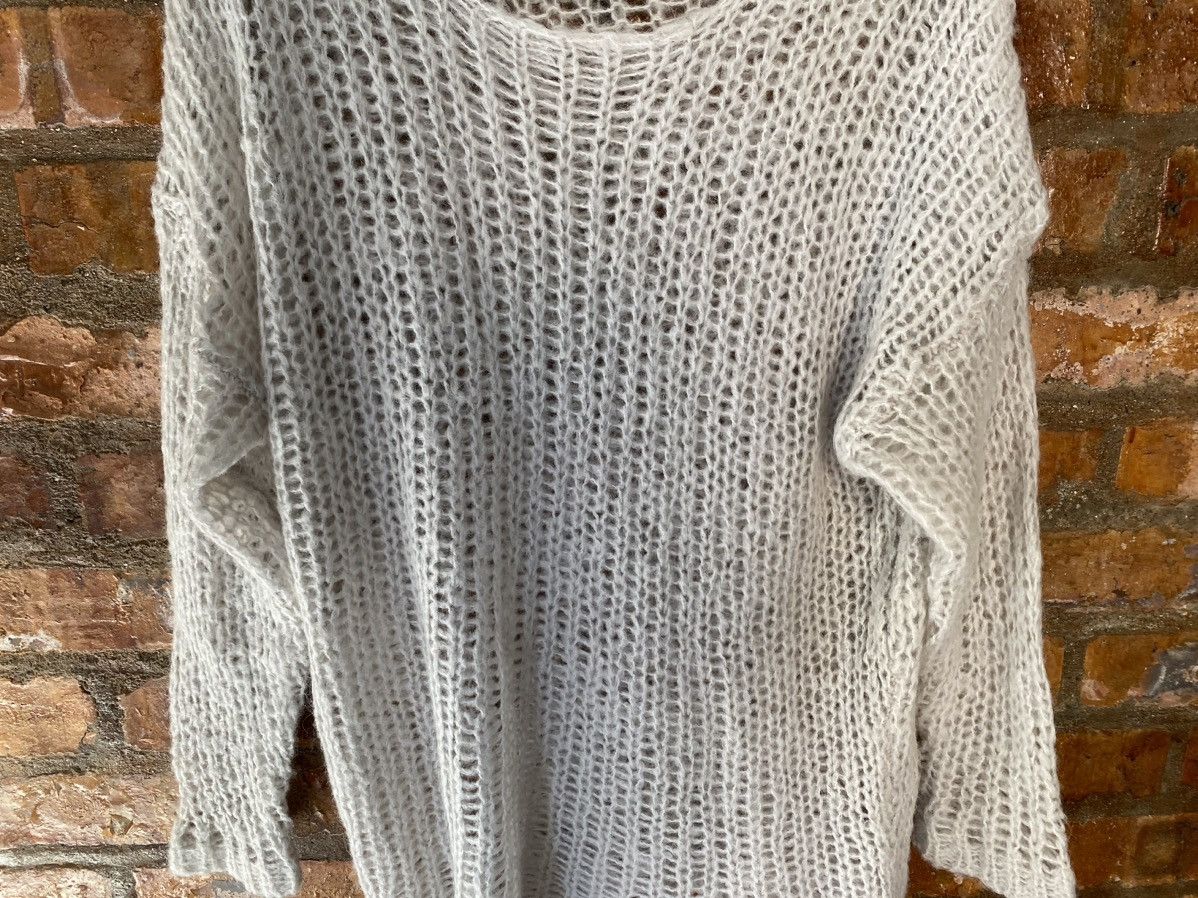 Japanese Brand 2000s KBF Japan Alpaca Spider web open knit mesh hoodie Size US M / EU 48-50 / 2 - 5 Thumbnail