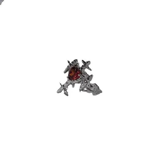 Handmade × Jewelry Spiral Cross Star Ring Size ONE SIZE - 3 Thumbnail
