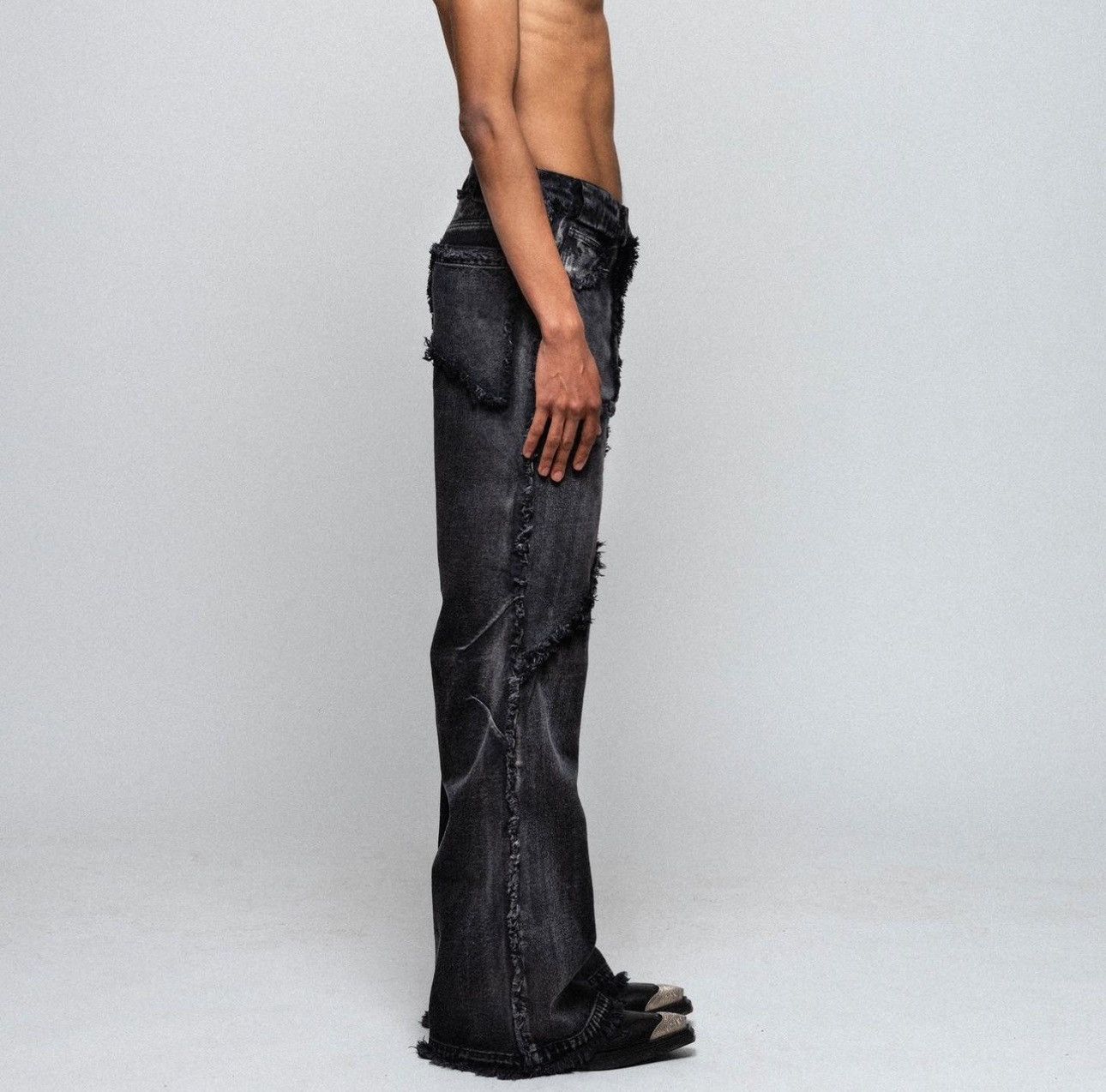 NO FAITH STUDIOS FLARED DENIM 001