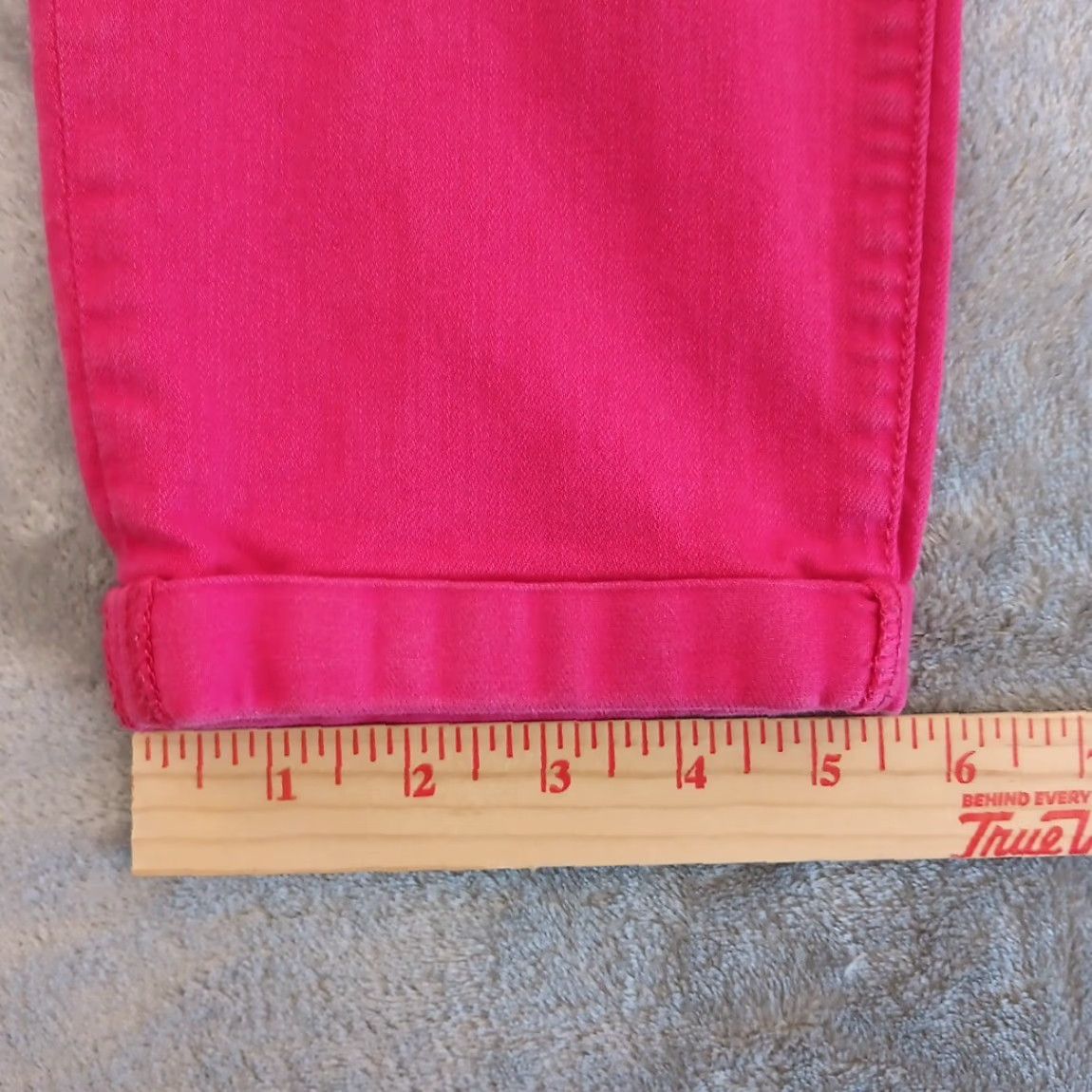 Denime Dear John Womens Jeans Cropped Pink Denim Mid Rise 30 Regular Inseam 25 Cuffed 32x25 Vintage No Size 30" / US 8 / IT 44 - 6 Thumbnail