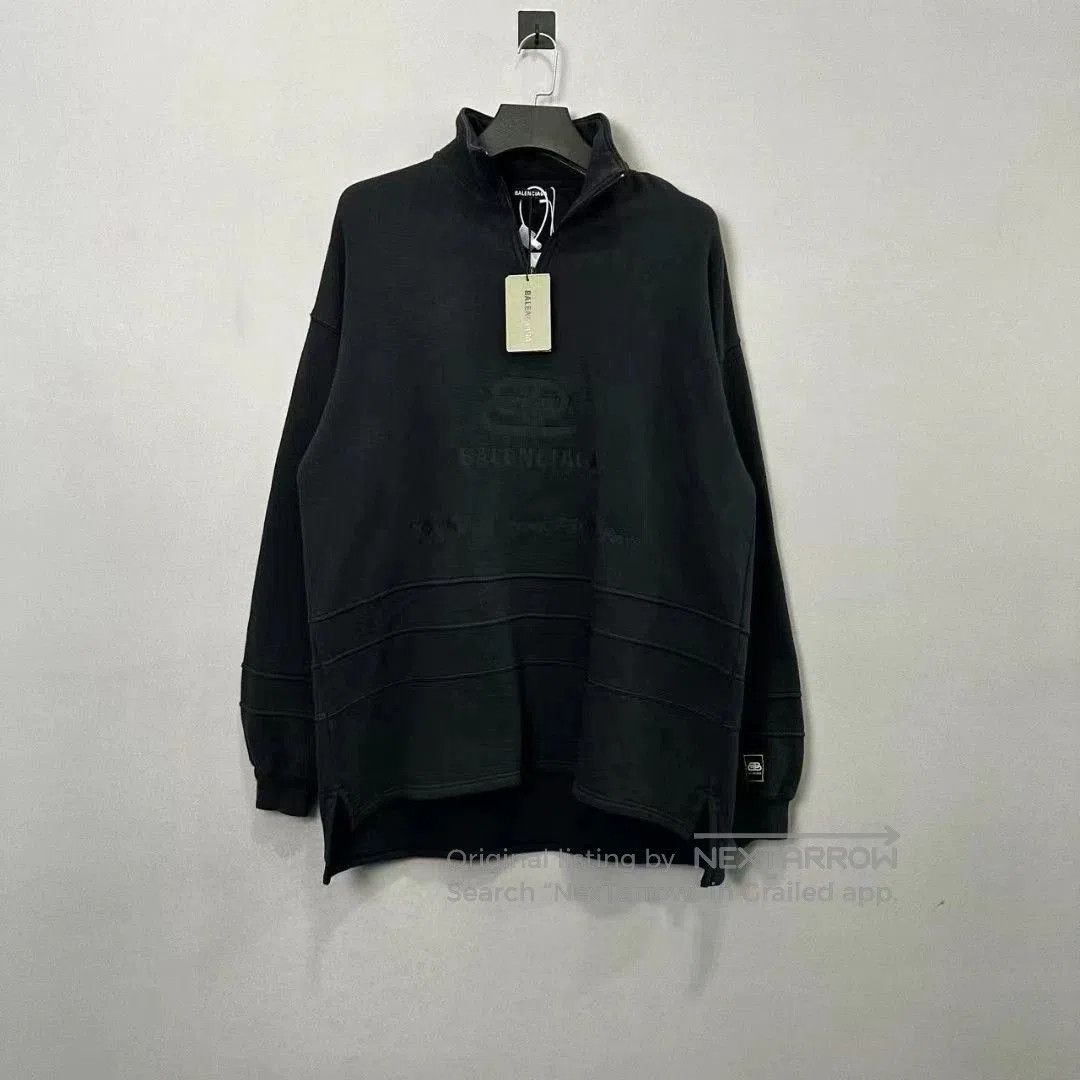Balenciaga Balenciaga Double B Logo Fleece Half-Zip Jacket. Size US M / EU 48-50 / 2 - 1 Thumbnail