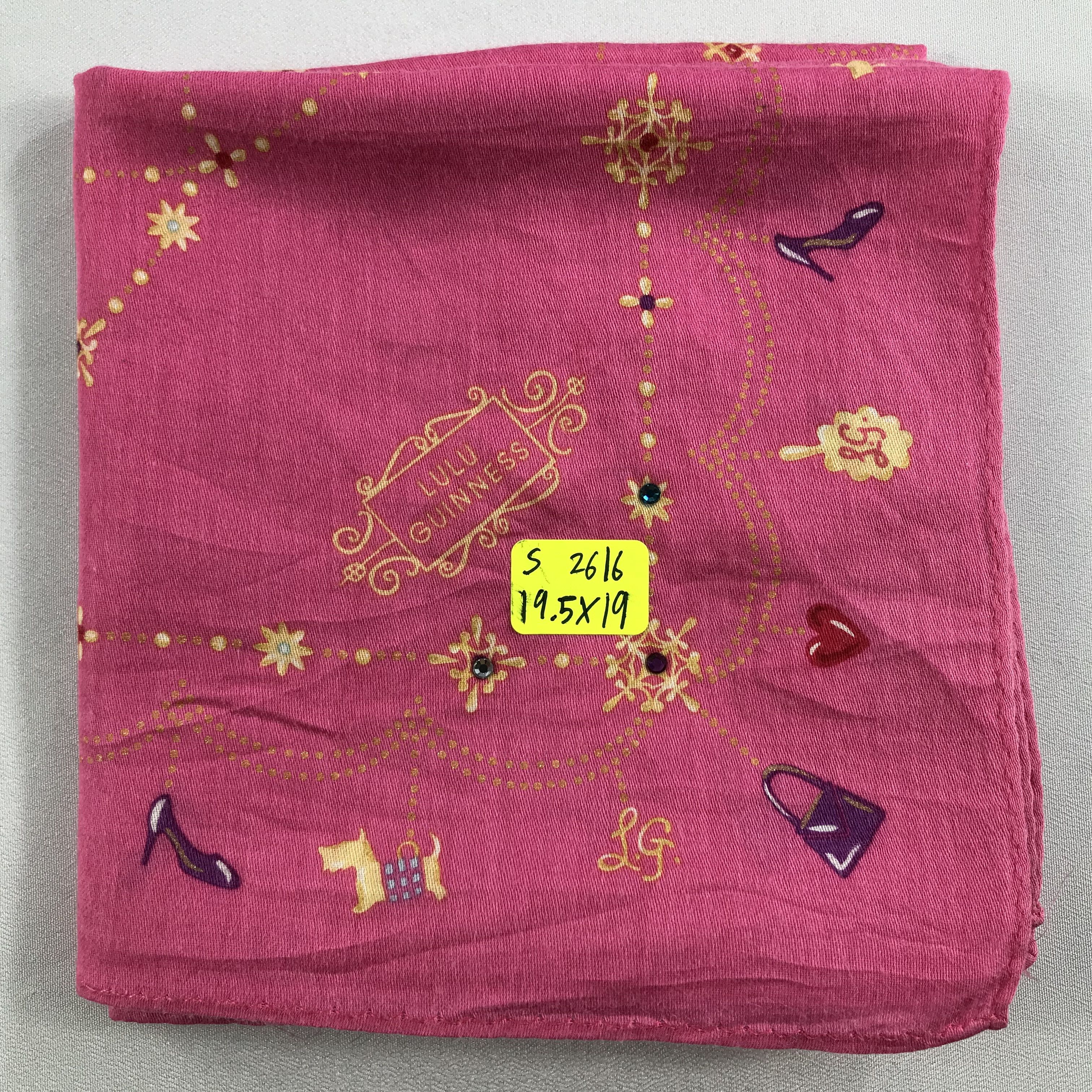 Vintage Lulu Guinness Bandana / Handkerchief / Neckerchief -S2616 Size ONE SIZE - 5 Thumbnail