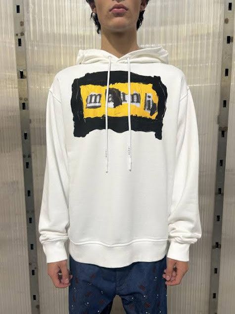 Marni o1w1db10526 Logo Hoodie in White Size US M / EU 48-50 / 2 - 3 Thumbnail