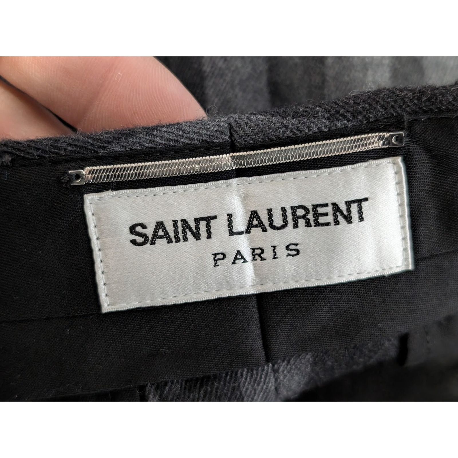 Saint Laurent Paris o1rshd1 Q:2 / Tailleur Rayure Brossee Pant in Gris Anthr Size US 34 / EU 50 - 15 Thumbnail