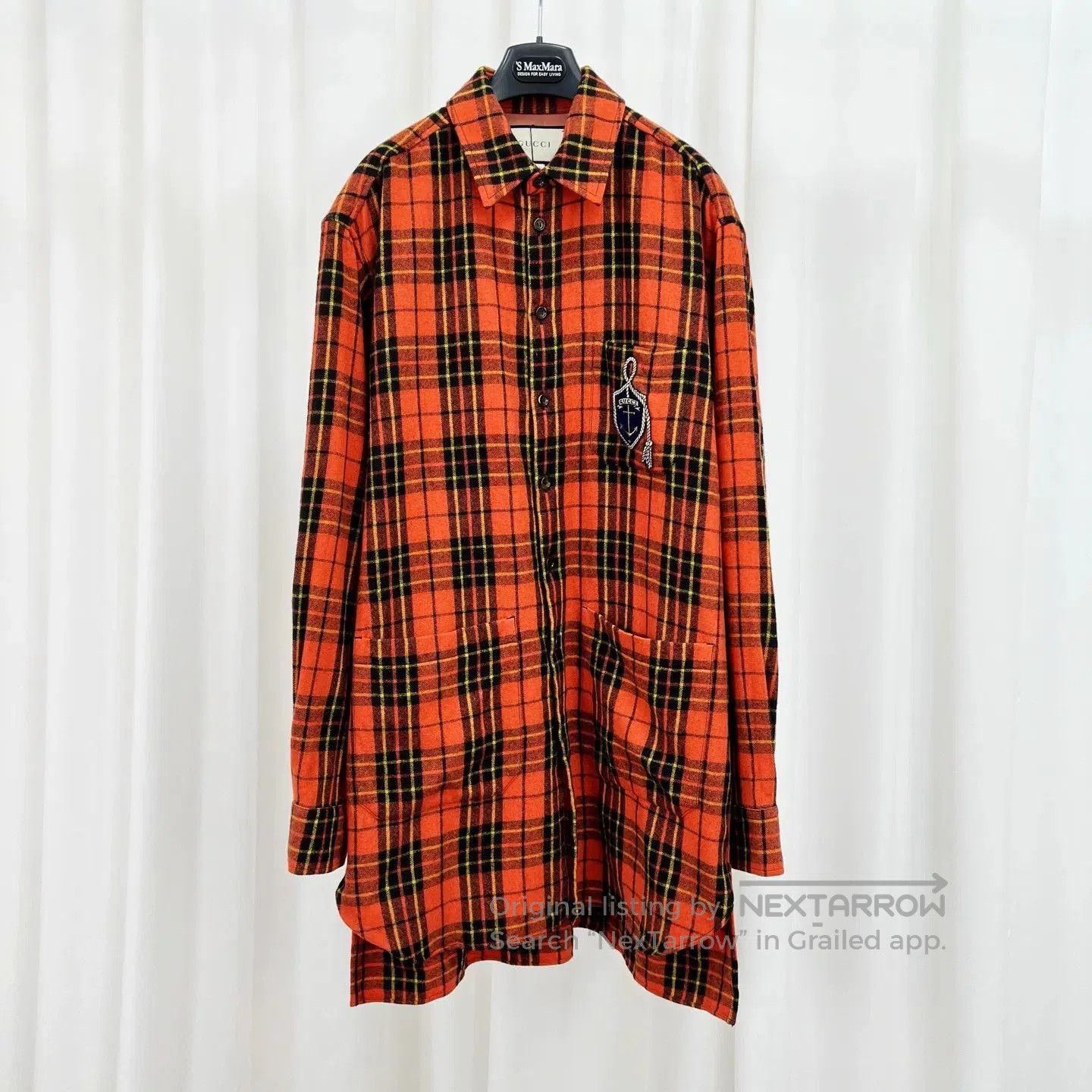 Gucci gucci orange anchor logo plaid shirt dress. Size XL / US 12-14 / IT 48-50 - 1 Thumbnail