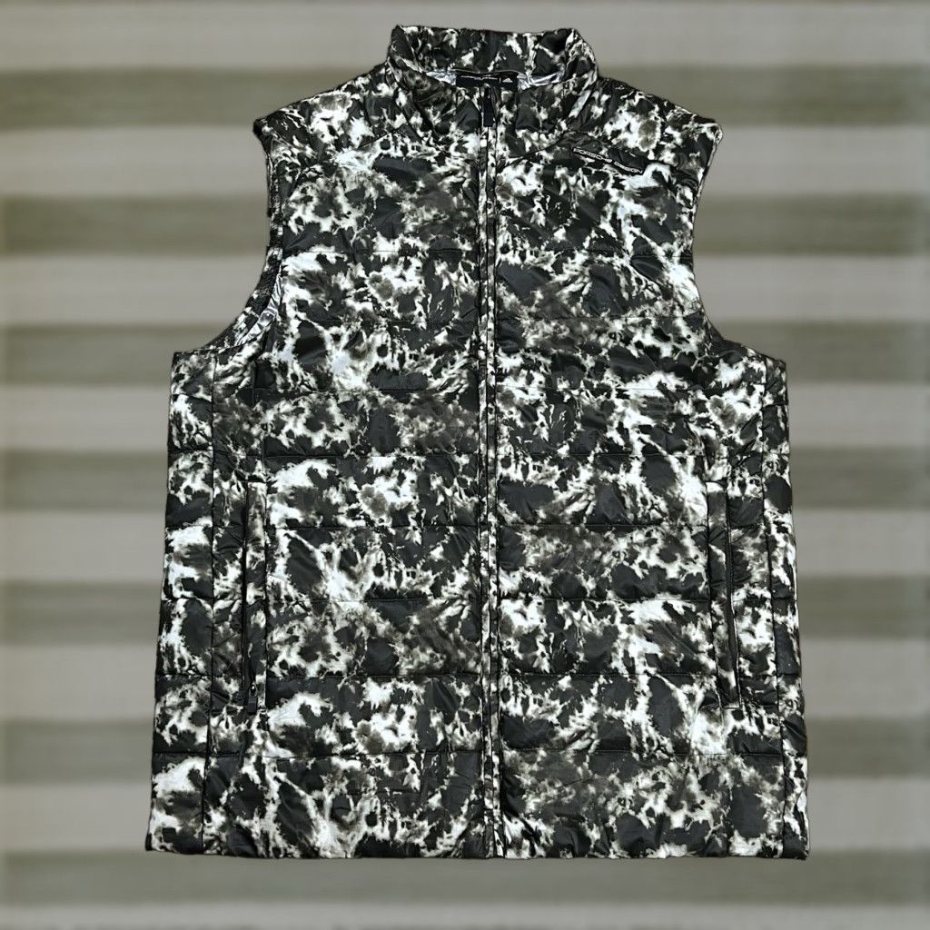 Adidas x Porsche Design Camo Puffer Vest Men Medium Green Nylon