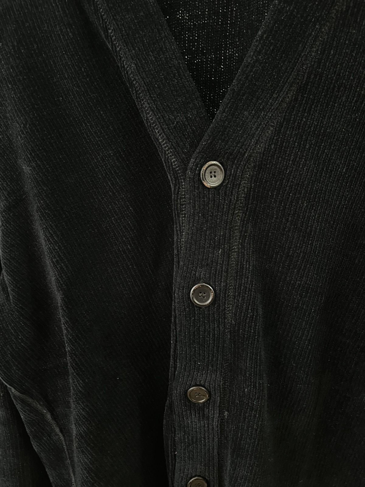 Our Legacy Our Legacy flatlock charcoal chenille cardigan Size US M / EU 48-50 / 2 - 5 Thumbnail