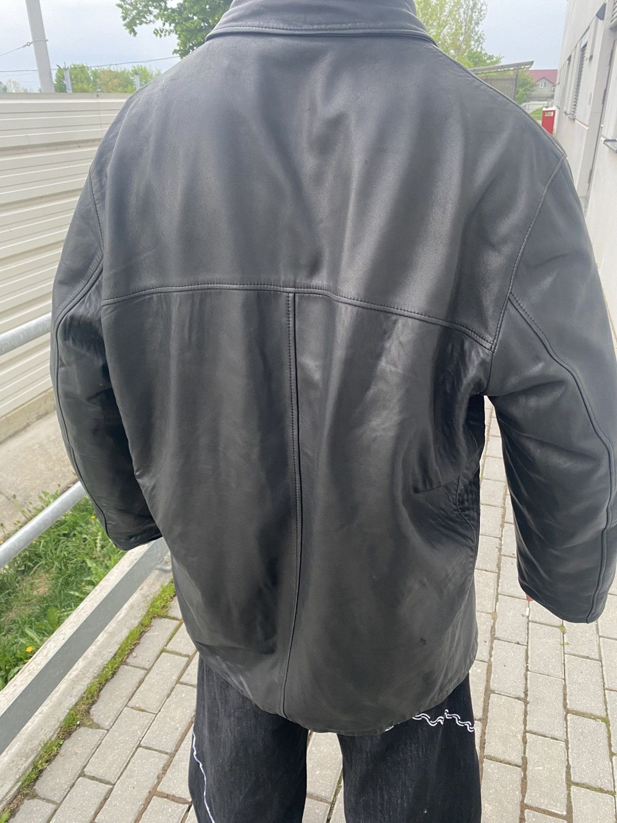 Burberry Vintage Burberry Leather Car Coat Nova Check Black Size US XXL / EU 58 / 5 - 12 Thumbnail