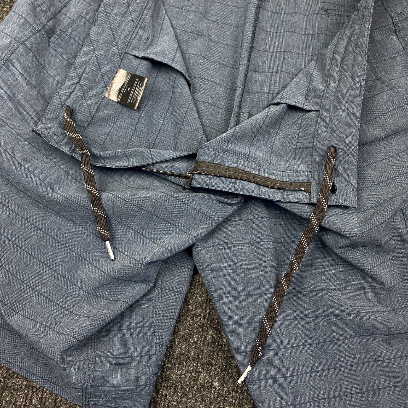 O'Neill O'Neill Mens Bermuda Shorts Striped Blue 40 Drawstring Casual Quick Dry Stretch Pockets Logo Regular Fit Size US 40 / EU 56 - 3 Thumbnail