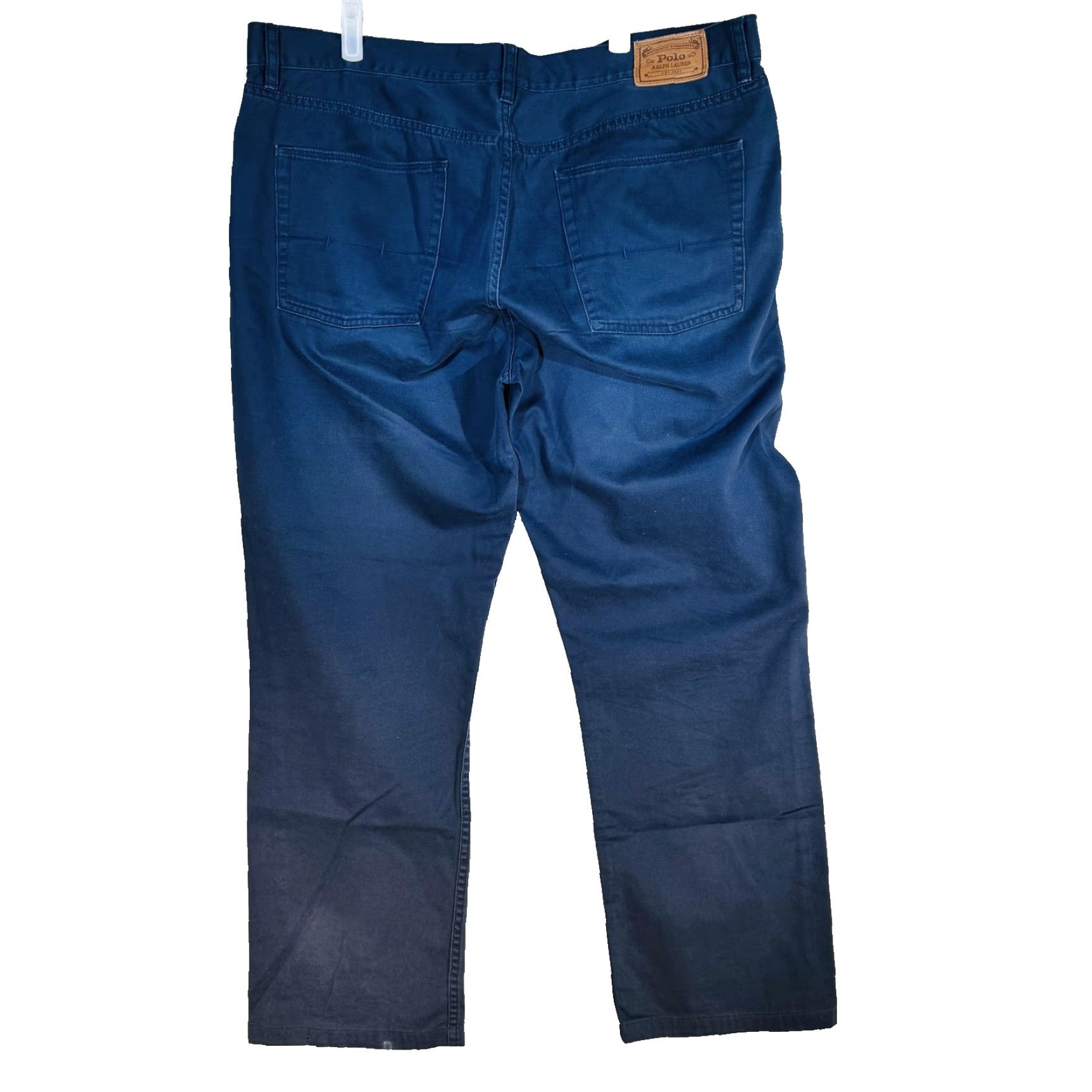 Polo Ralph Lauren Polo Ralph Lauren Jeans Mens 40x25 Dark Wash Straight Denim Zip Fly 5-Pocket Logo Embroidered Leather Patch Size US L / EU 52-54 / 3 - 6 Thumbnail