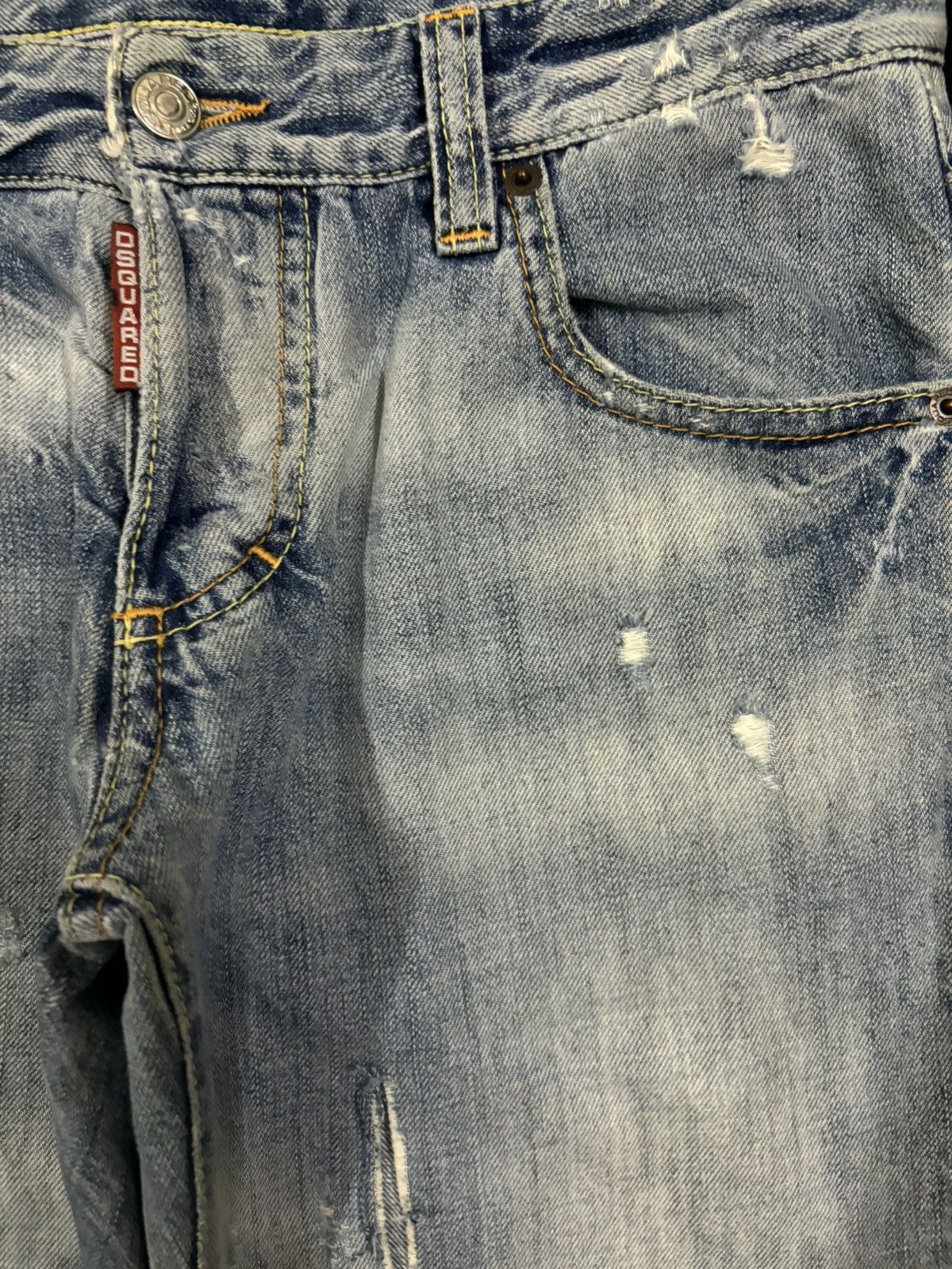 Dsquared2 Vintage Dsquared2 Sashiko Stitched Distressed Grunge Jeans Size US 31 - 6 Thumbnail