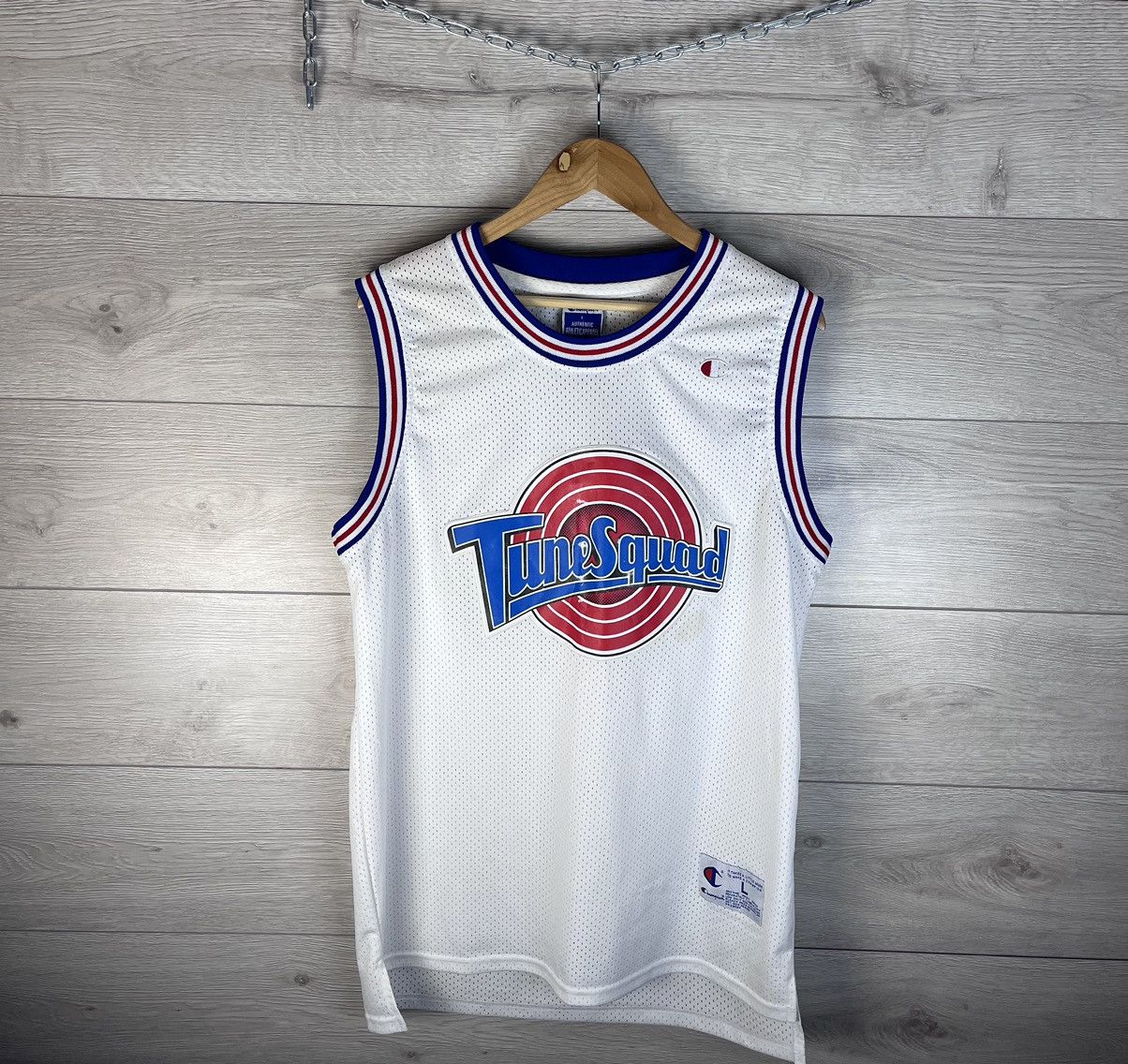 Champion MENS VINTAGE JERSEY TUNE SQUAD CHAMPION BOGS #1 🇺🇸 Size US L / EU 52-54 / 3 - 1 Thumbnail