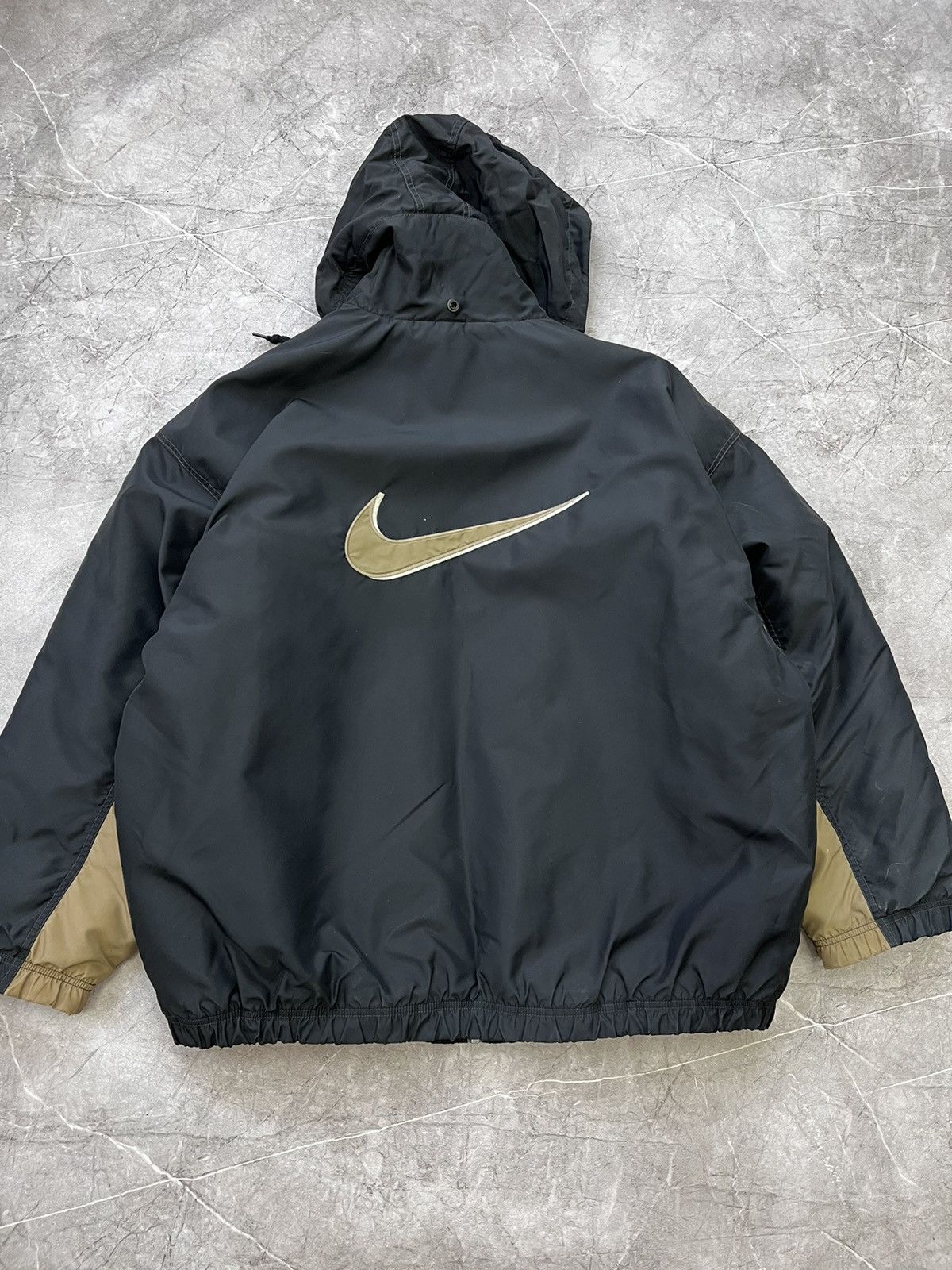 Nike × Vintage 90's Vintage Nike Jacket Big Swoosh Logo Rare Design Size US XL / EU 56 / 4 - 1 Thumbnail