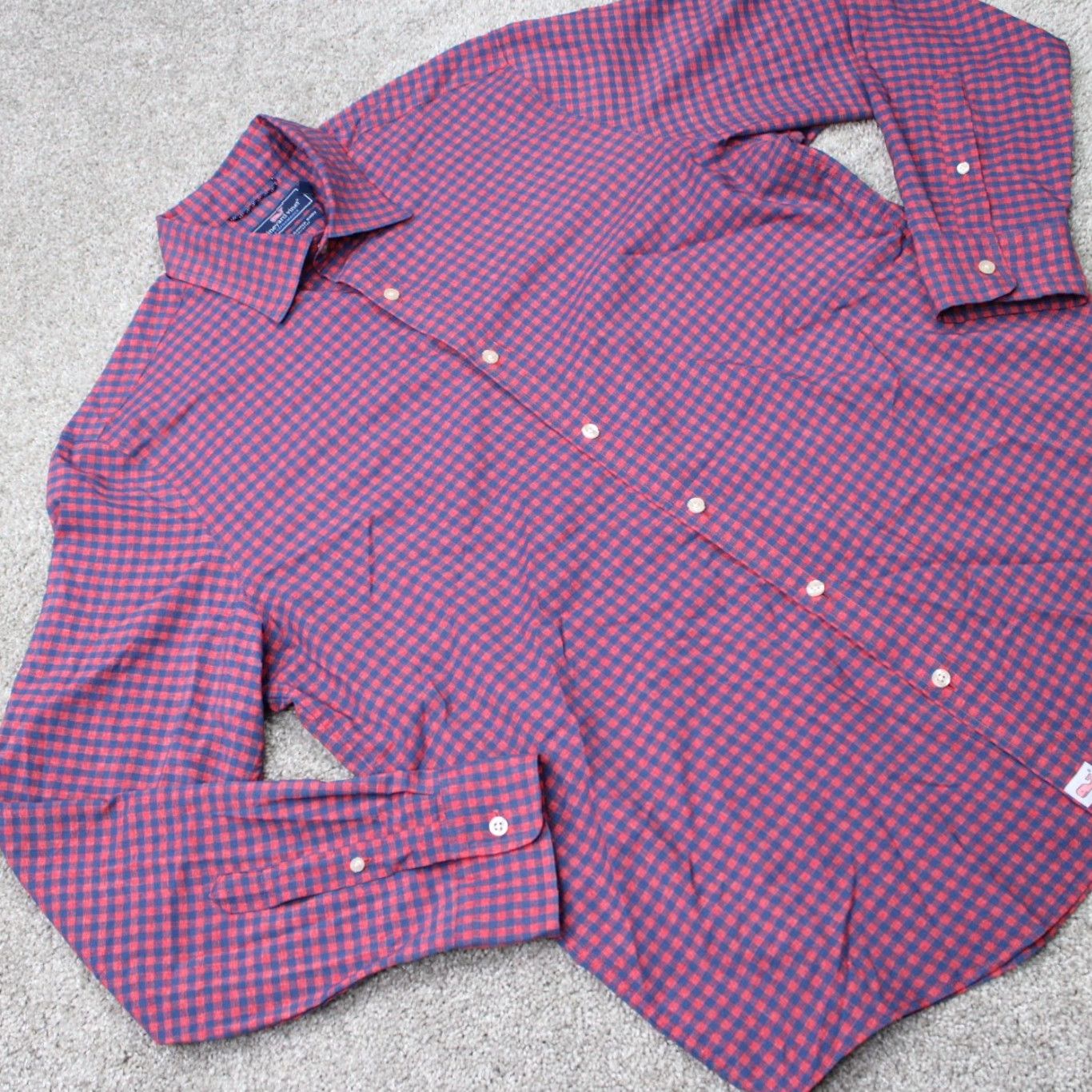 Vineyard Vines Vineyard Vines Button-Up Shirt Mens L Slim Fit Plaid Blue Red Cotton Chest 50 Classic Preppy Size US L / EU 52-54 / 3 - 7 Thumbnail