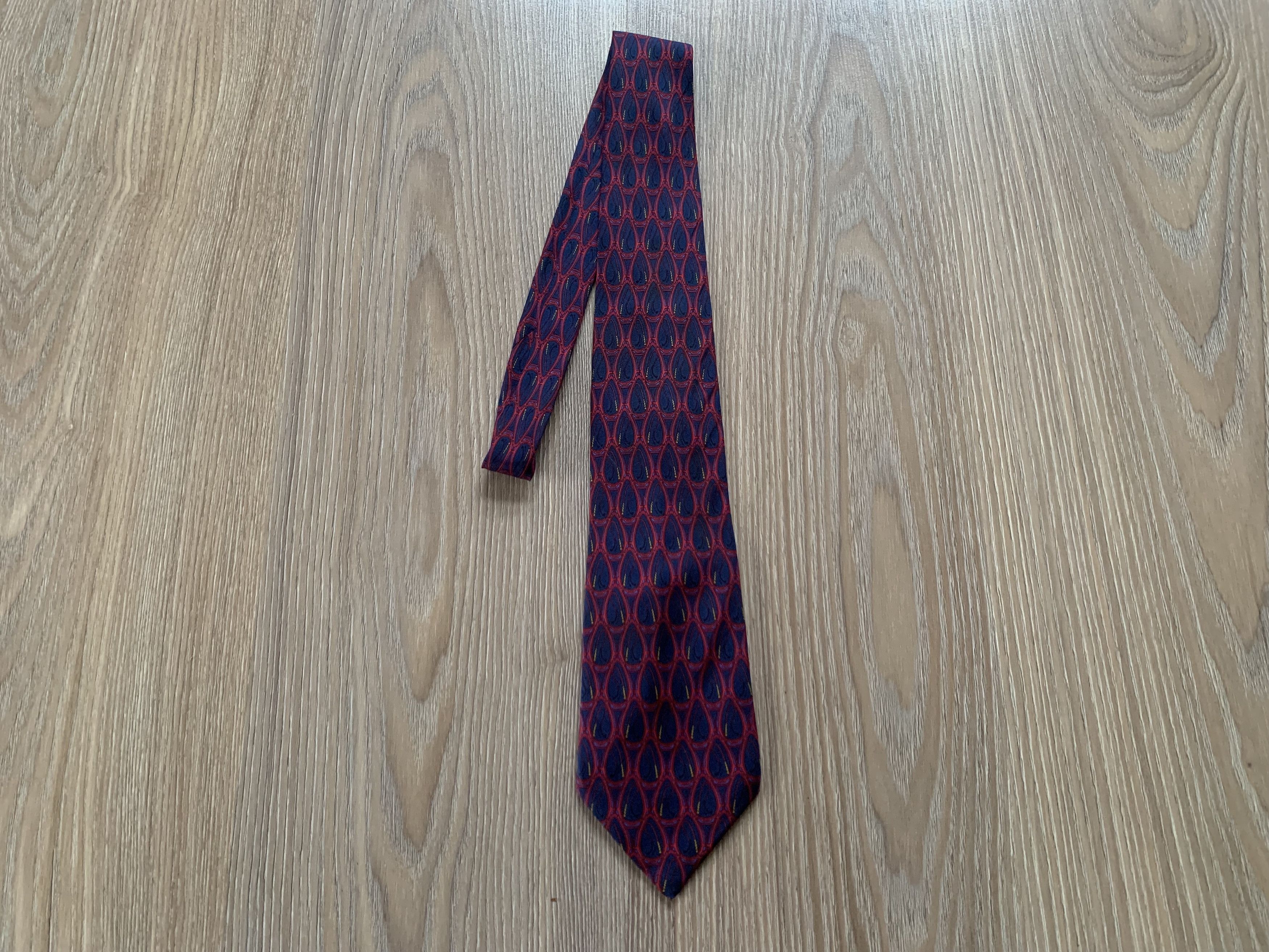 Lanvin Lanvin Vintage Patterned Silk Tie Size ONE SIZE - 2 Thumbnail