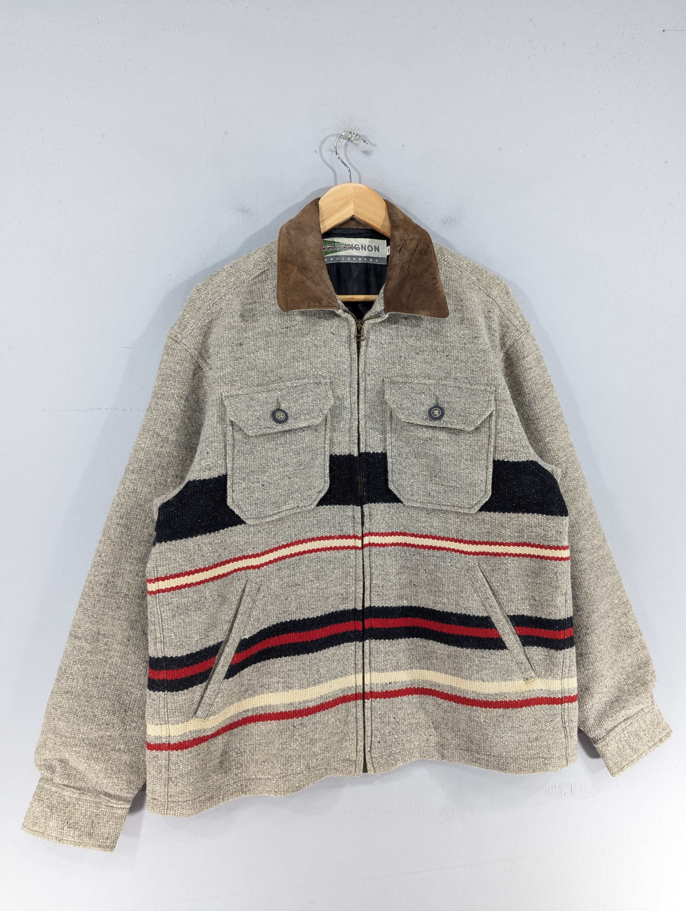 Chevignon Vintage Chevignon Andjakorda Wool Zipper Jacket Size US M / EU 48-50 / 2 - 3 Thumbnail