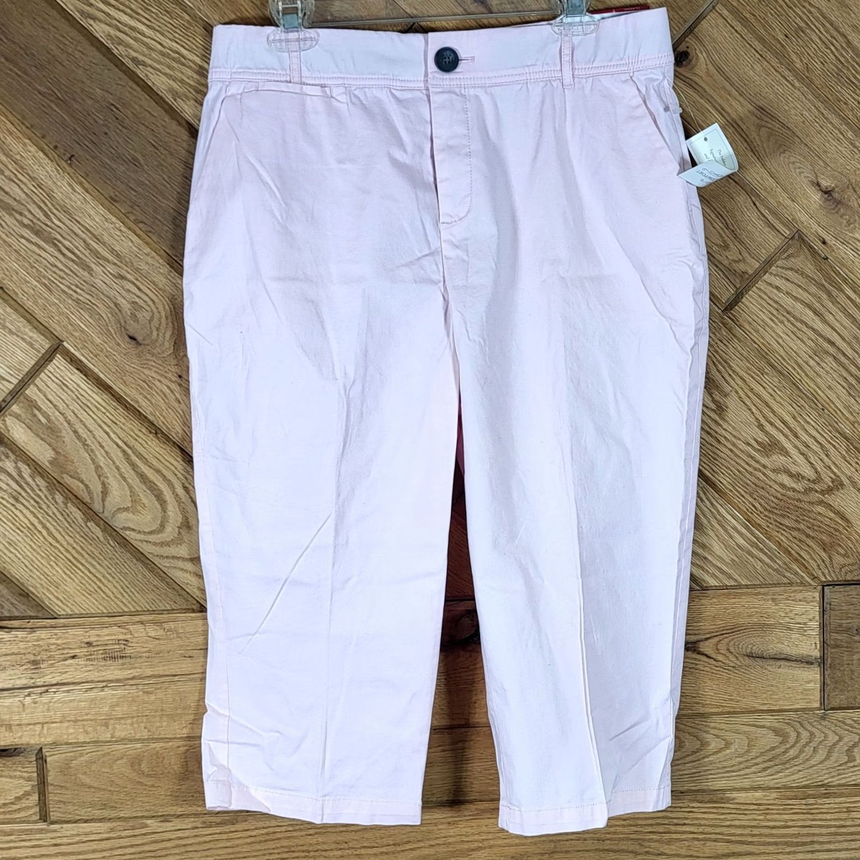 Vintage Christopher Banks Capri Pants Pink 12P Petite Signature Comfort Classic Fit Pants Womens Girls Size 34" / US 12 / IT 48 - 2 Thumbnail